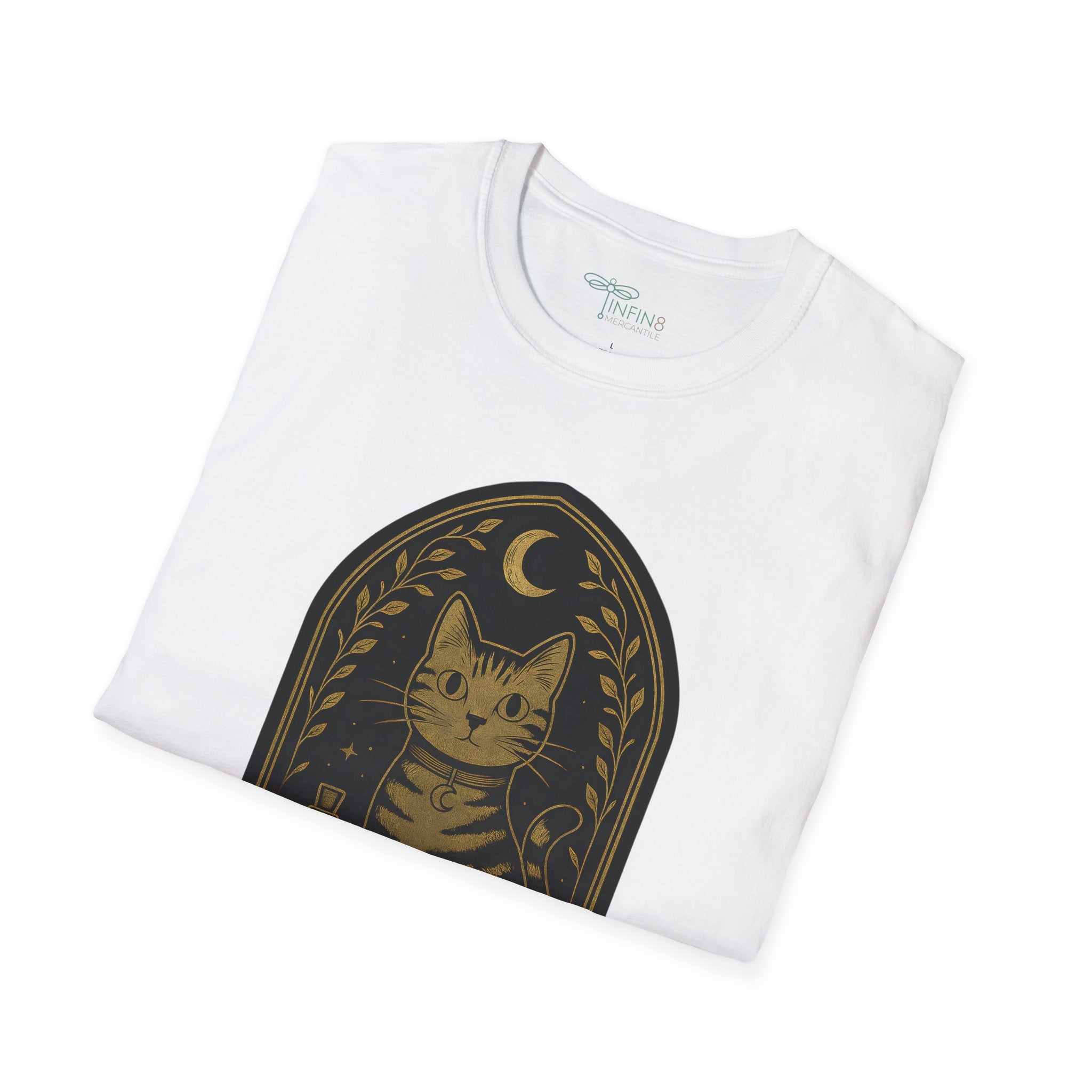 Feline Elixirs T-Shirt | Striped Cat Alchemy Graphic Tee for Mystical Pet Lovers