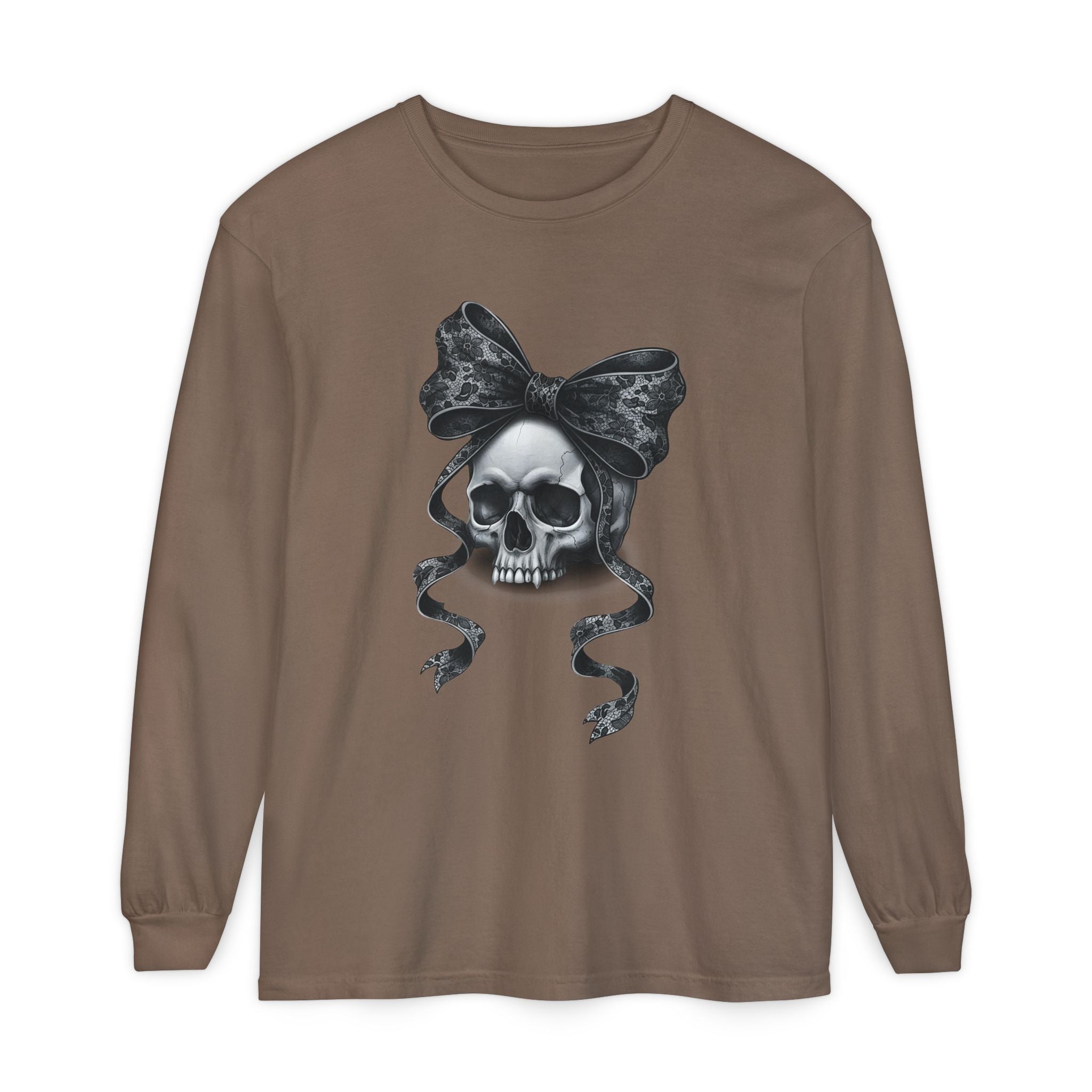 Gothmas Skull Bow Shirt | Dark Holiday Tee for Gothic Christmas Lovers