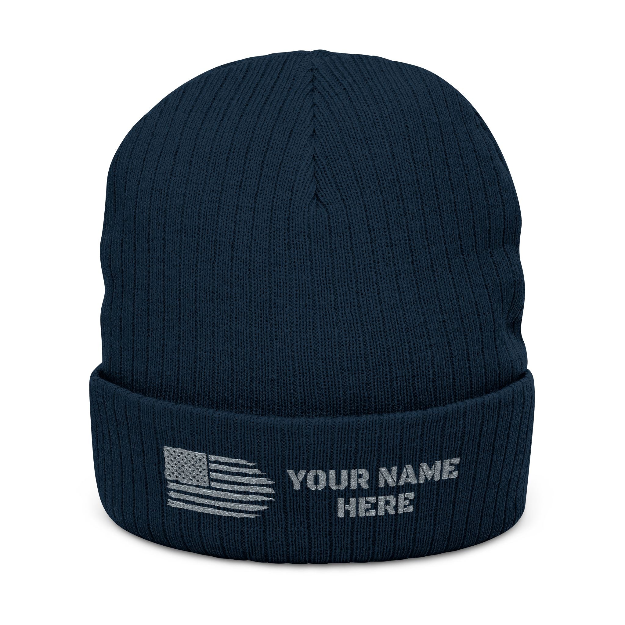 Personalized Beanie Hat | Custom Embroidered Flag Knit Cap, Gift for Him/Her, Unique Winter Accessory