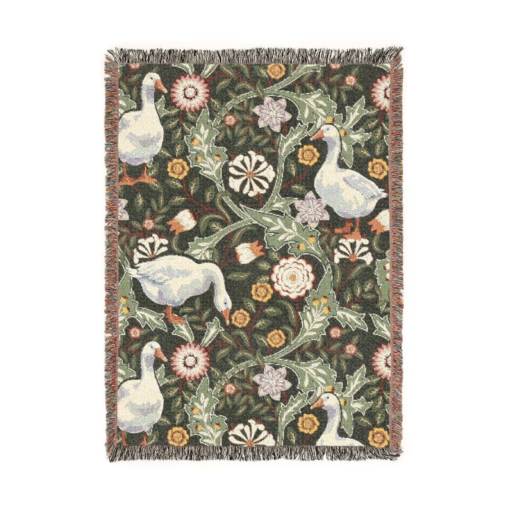 Thistle & Wing | Verdant Bloom Woven Blanket Printify