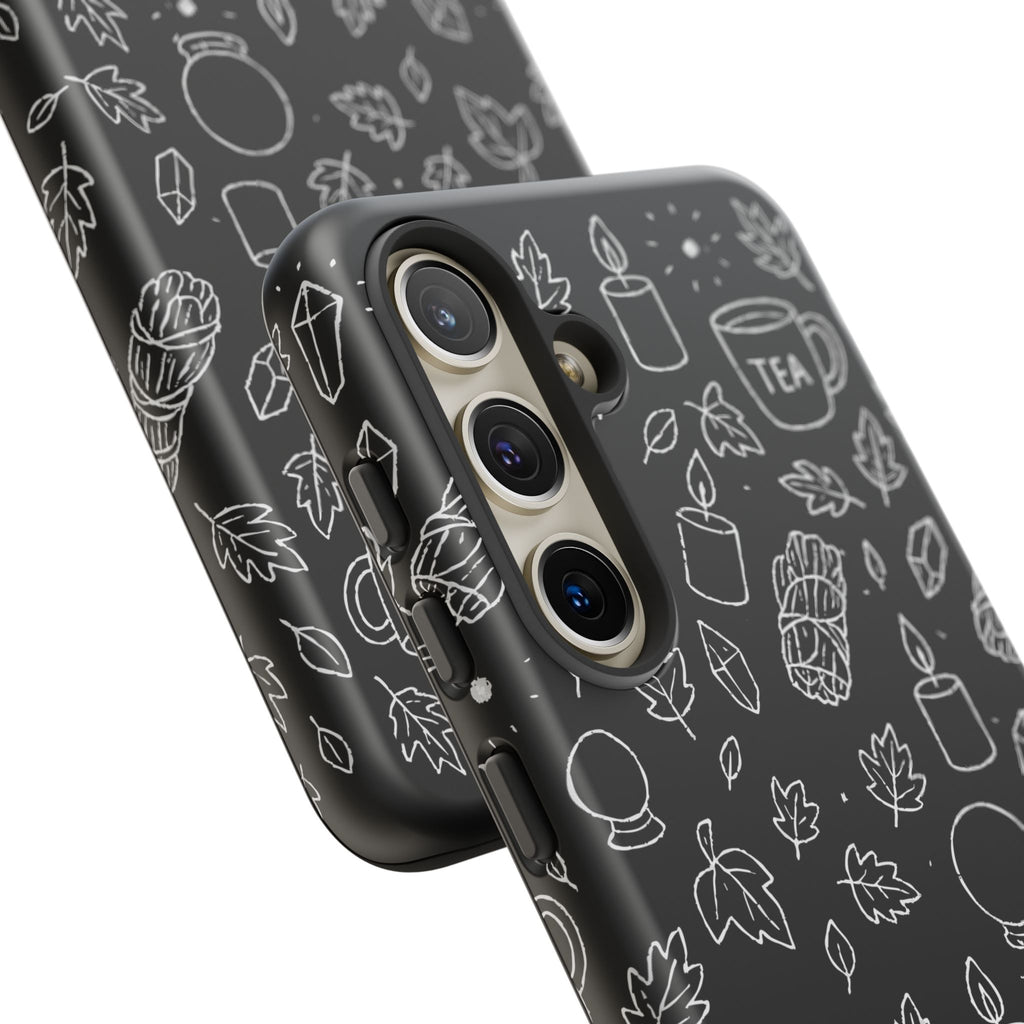 Spiritual Doodles Case, Crystal Phone case, Spiritual Doodles Case - Tough Case for Crystals Lovers, Gift for Her, Witch Decor, Phone Vibes