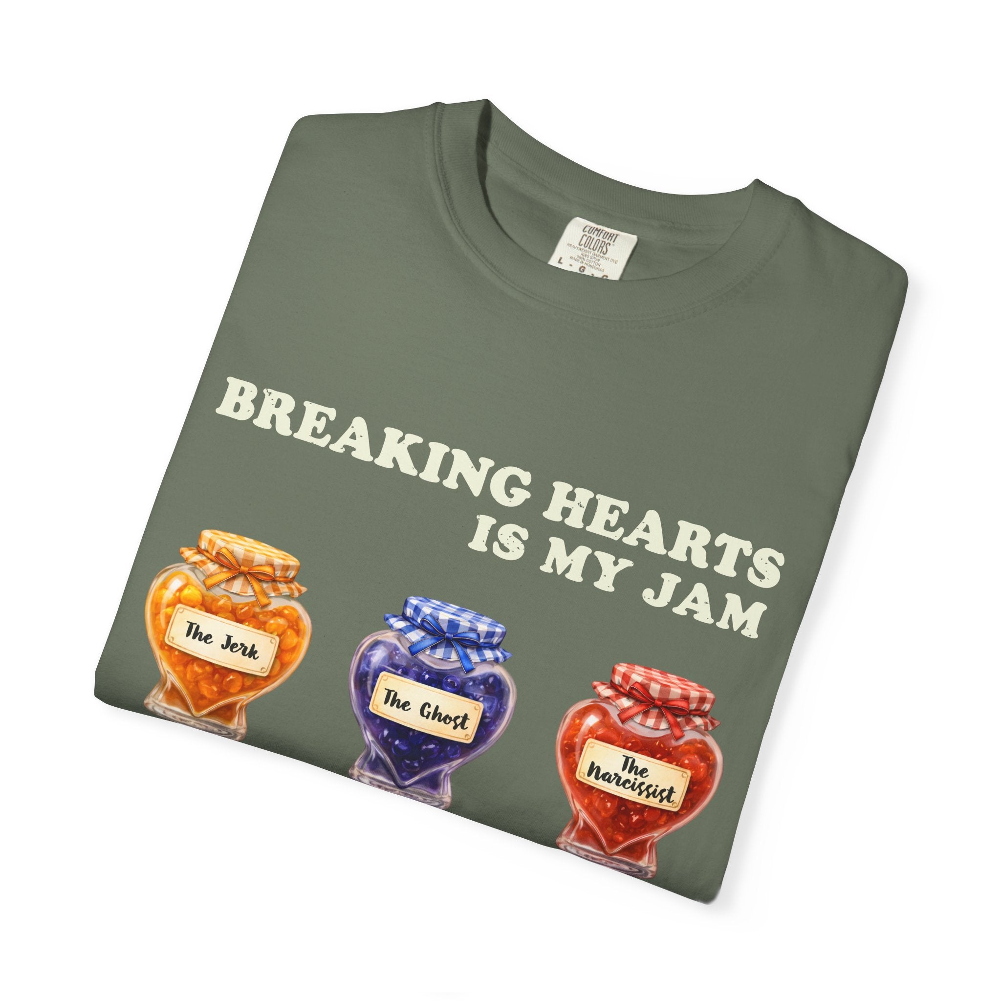 Valentines Day Shirt Comfort Colors Breaking Hearts Is My Jam T-Shirt | Anti Valentine Jam Jars Graphic Tee