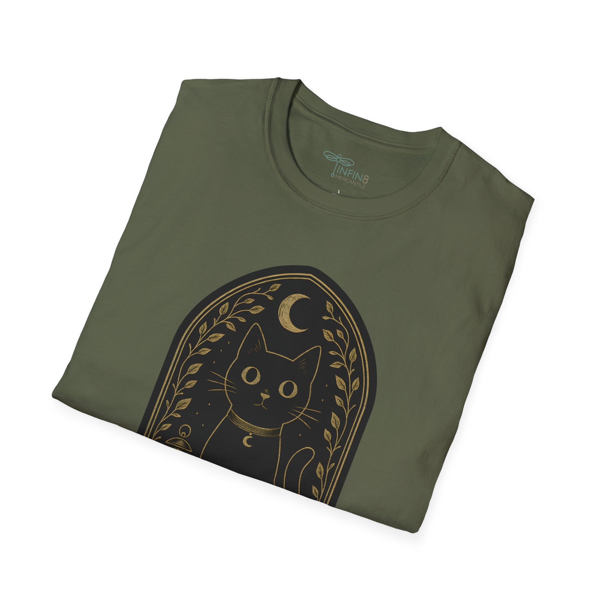 The Watchful Cat T-Shirt | The Forest Garden Black Cat Lover Tee