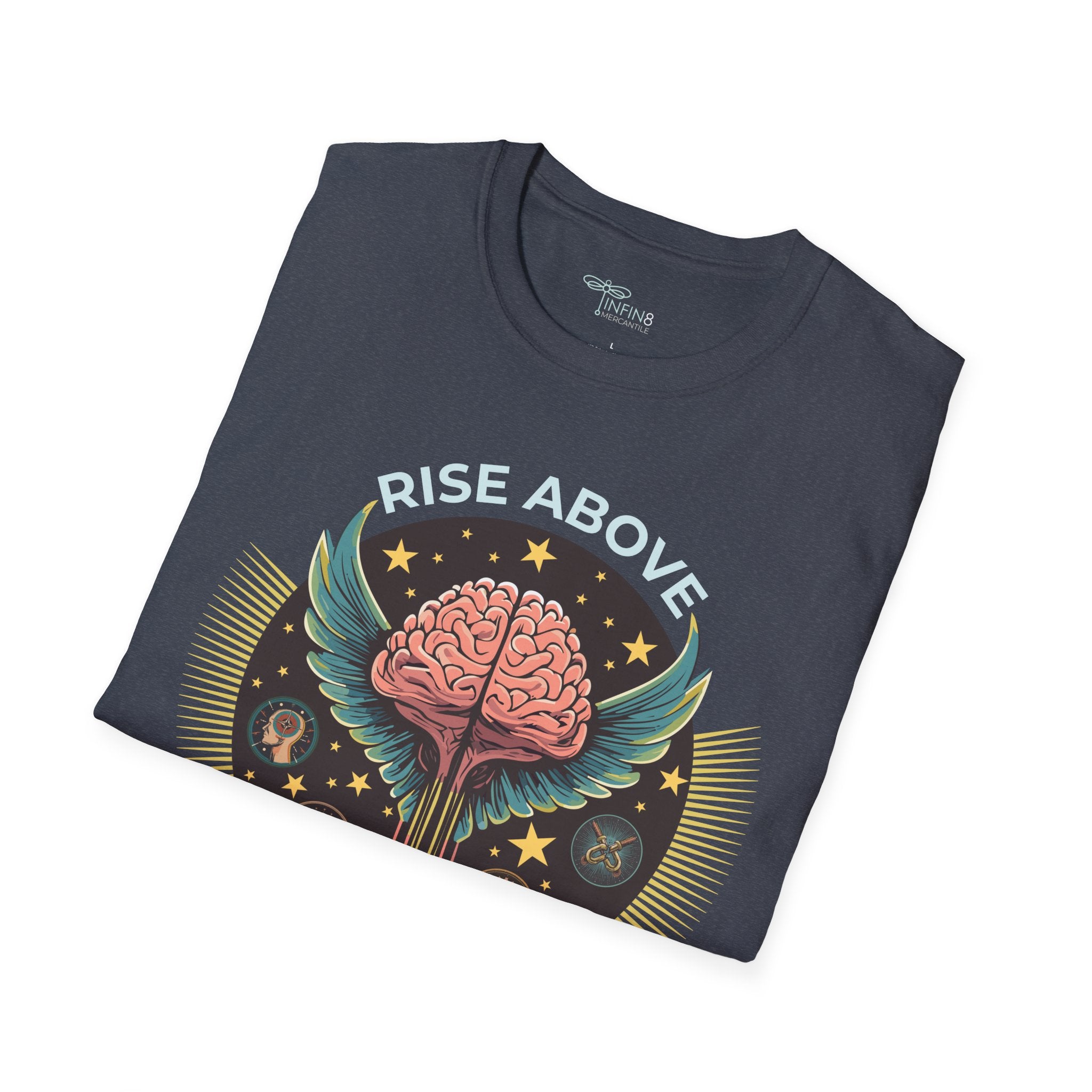 Algorithm Shirt | Rise Above Inspirational Tee, Motivational Rebel Gift, Male Graphic T‑Shirt