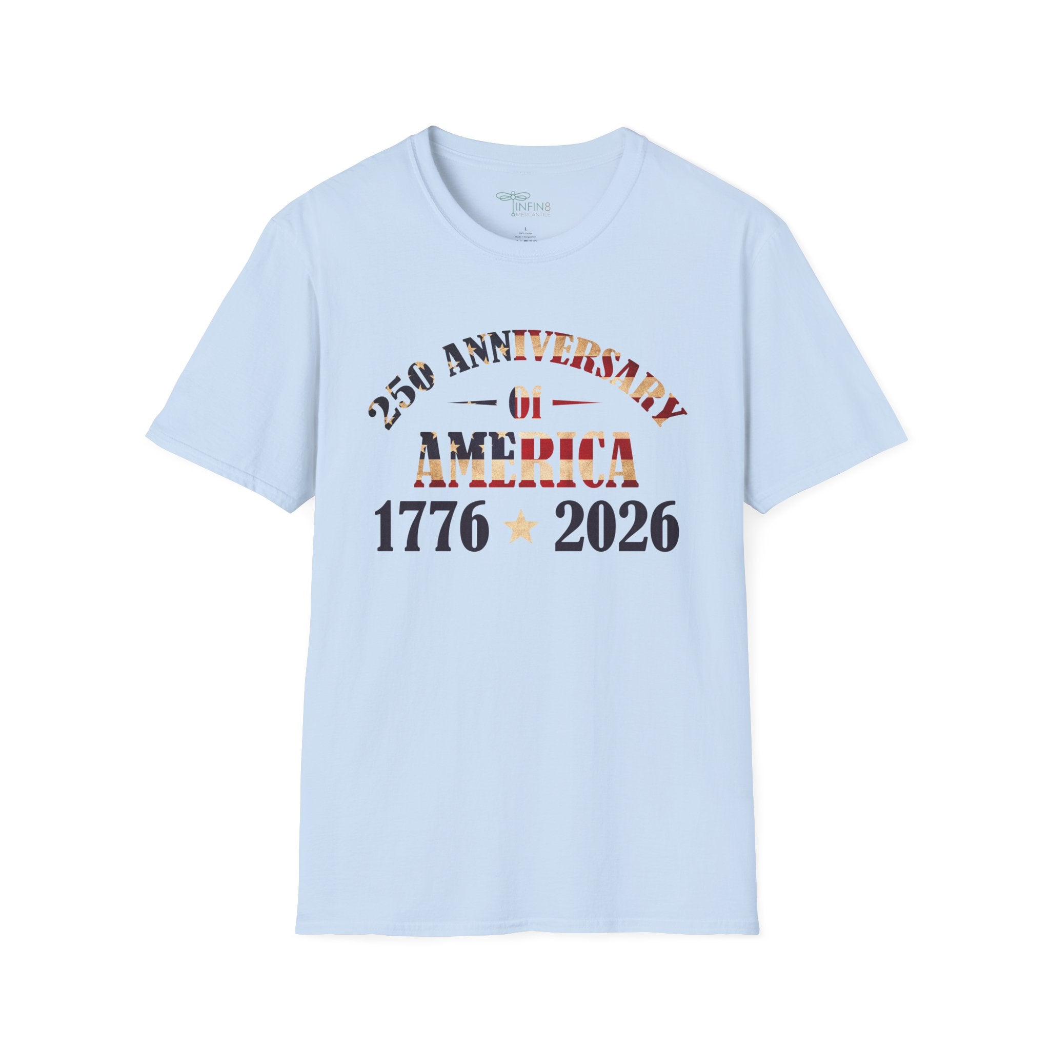 American 1776-2026 250th Anniversary Soft style Tee | Patriotic Fourth of July Shirt, USA Independence Bicentennial Gift