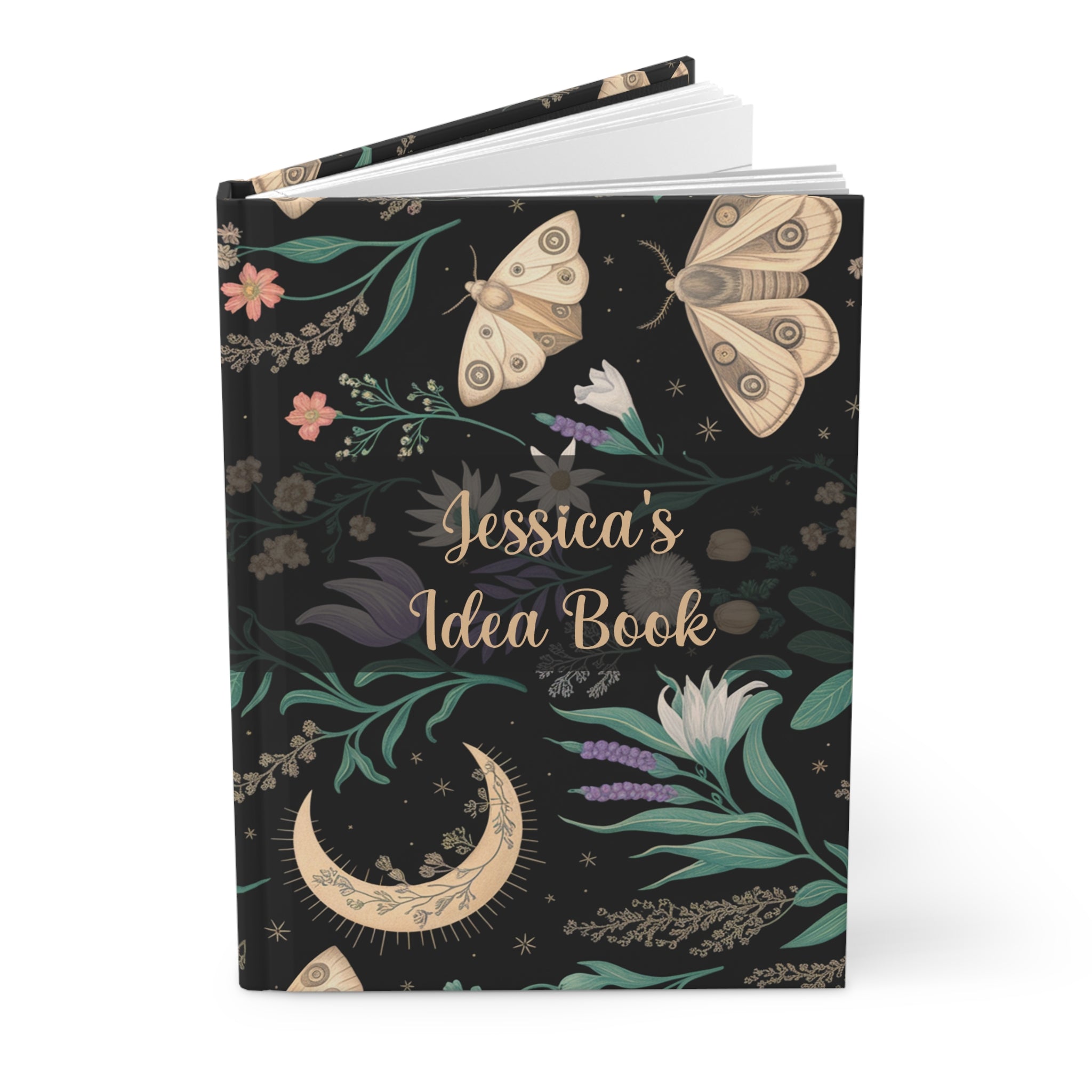 Celestial Moth Personalized Idea Journal