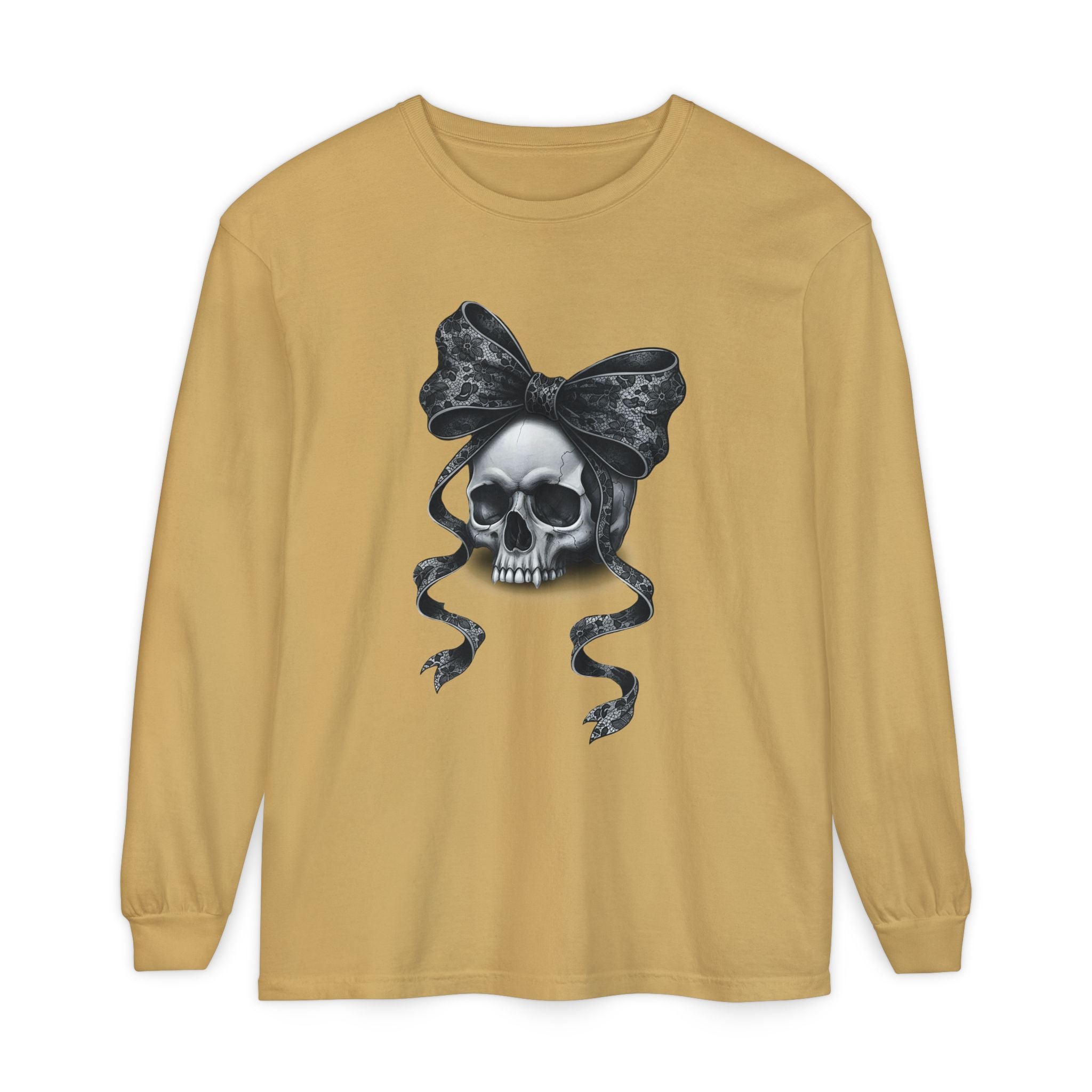 Gothmas Skull Bow Shirt | Dark Holiday Tee for Gothic Christmas Lovers