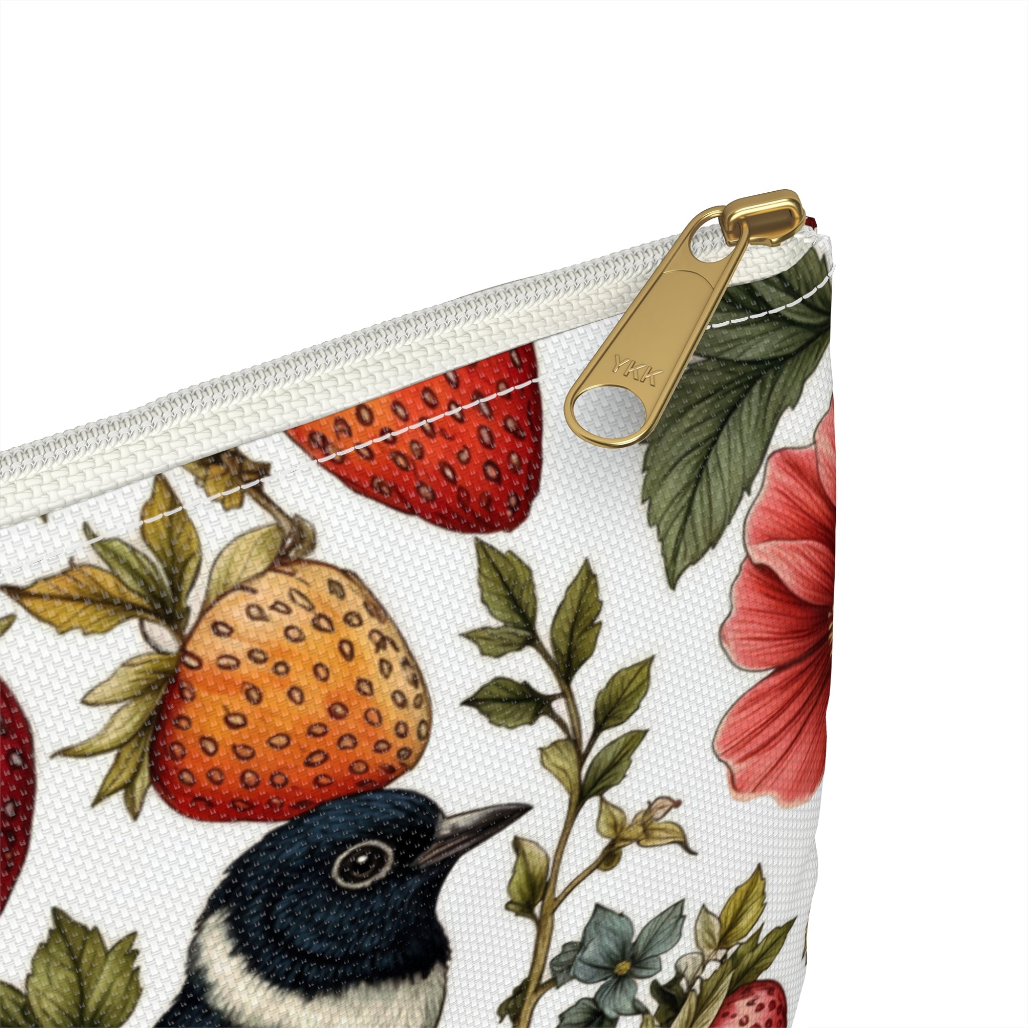 Garden Songbird | Strawberry Meadow Accessory Pouch Printify