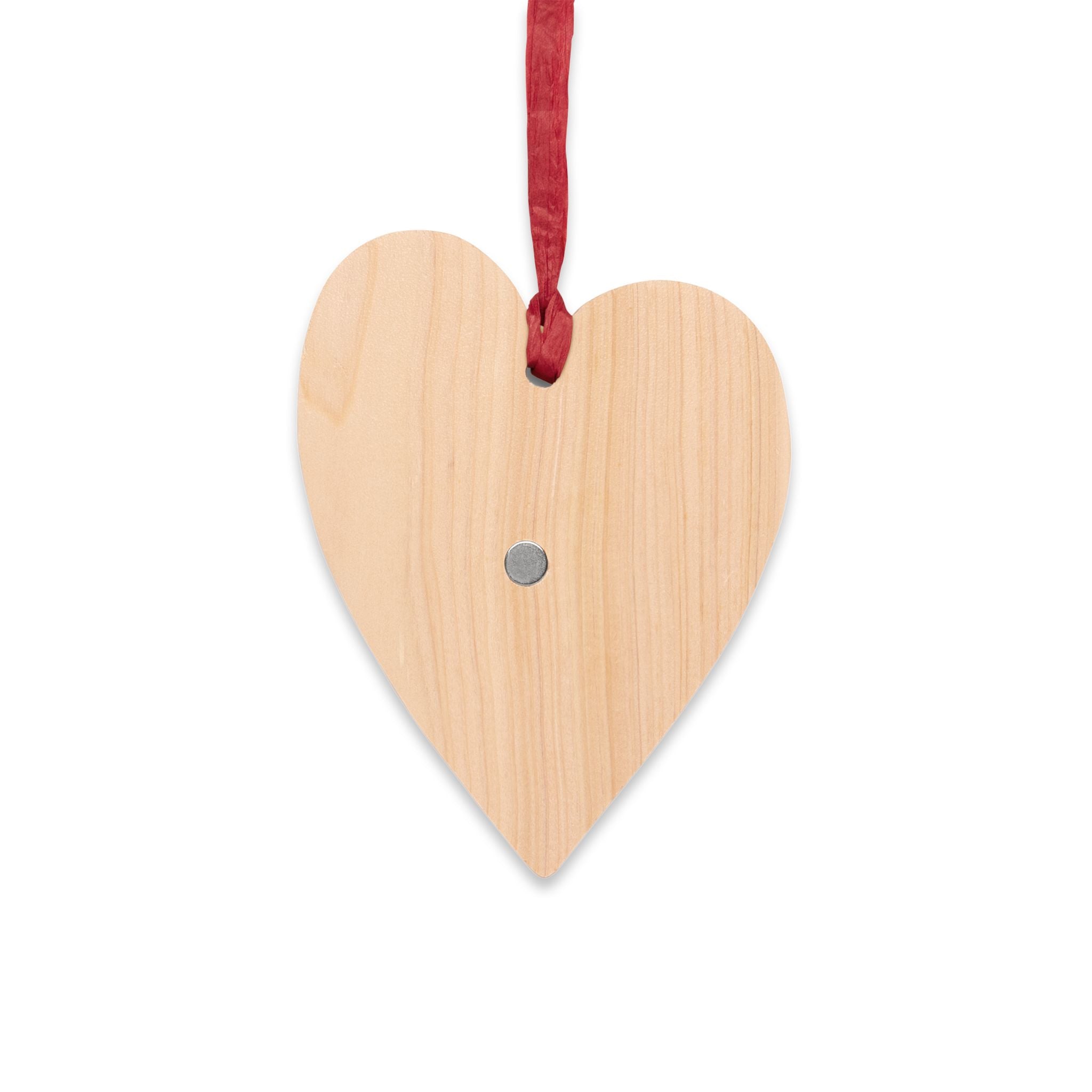 Personalized Engagement Wooden Ornament | Wedding Day Christmas Ornament Wood Heart
