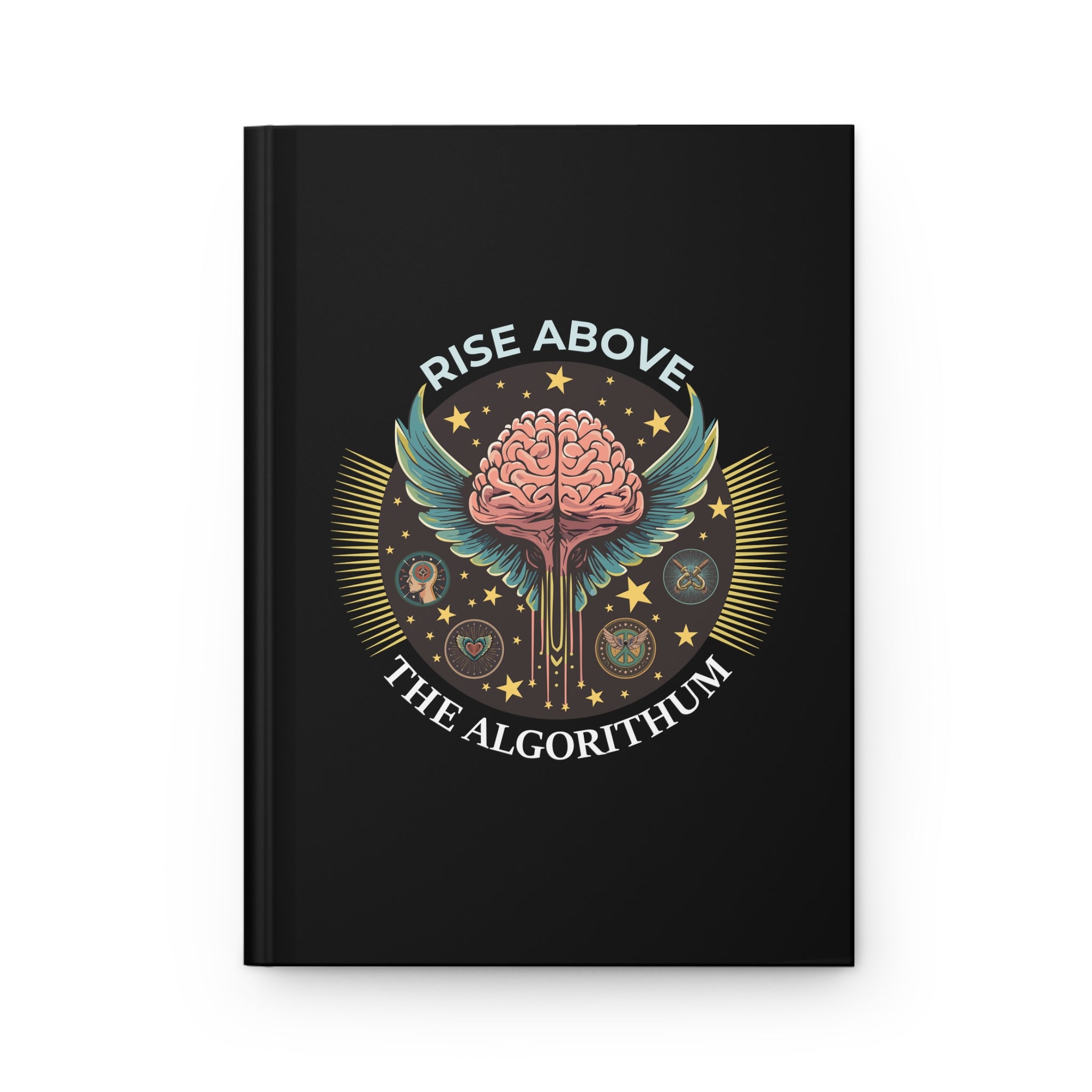 Rise Above the Algorithm Journal, Motivational Hardcover Notebook, Unique Gift for Writers, Students & Creatives