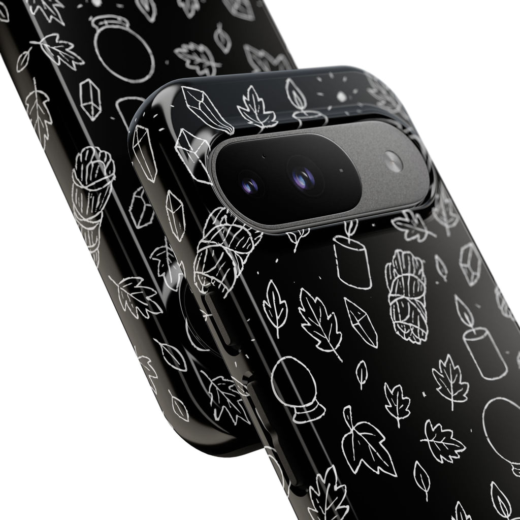 Spiritual Doodles Case, Crystal Phone case, Spiritual Doodles Case - Tough Case for Crystals Lovers, Gift for Her, Witch Decor, Phone Vibes