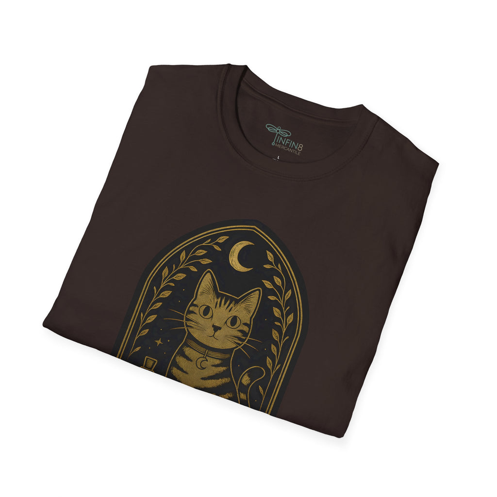 Feline Elixirs T-Shirt | Striped Cat Alchemy Graphic Tee for Mystical Pet Lovers