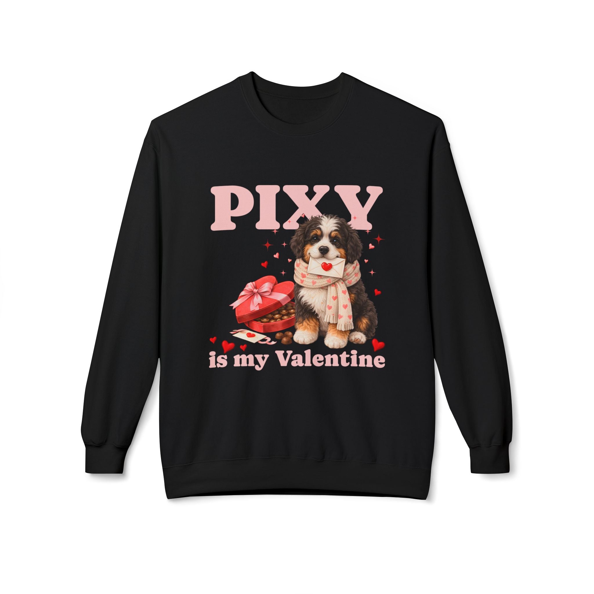 Bernedoodle Matching Dog and Owner Valentine Shirts | Custom Dog Mom Sweatshirt and Dog Hoodie Set