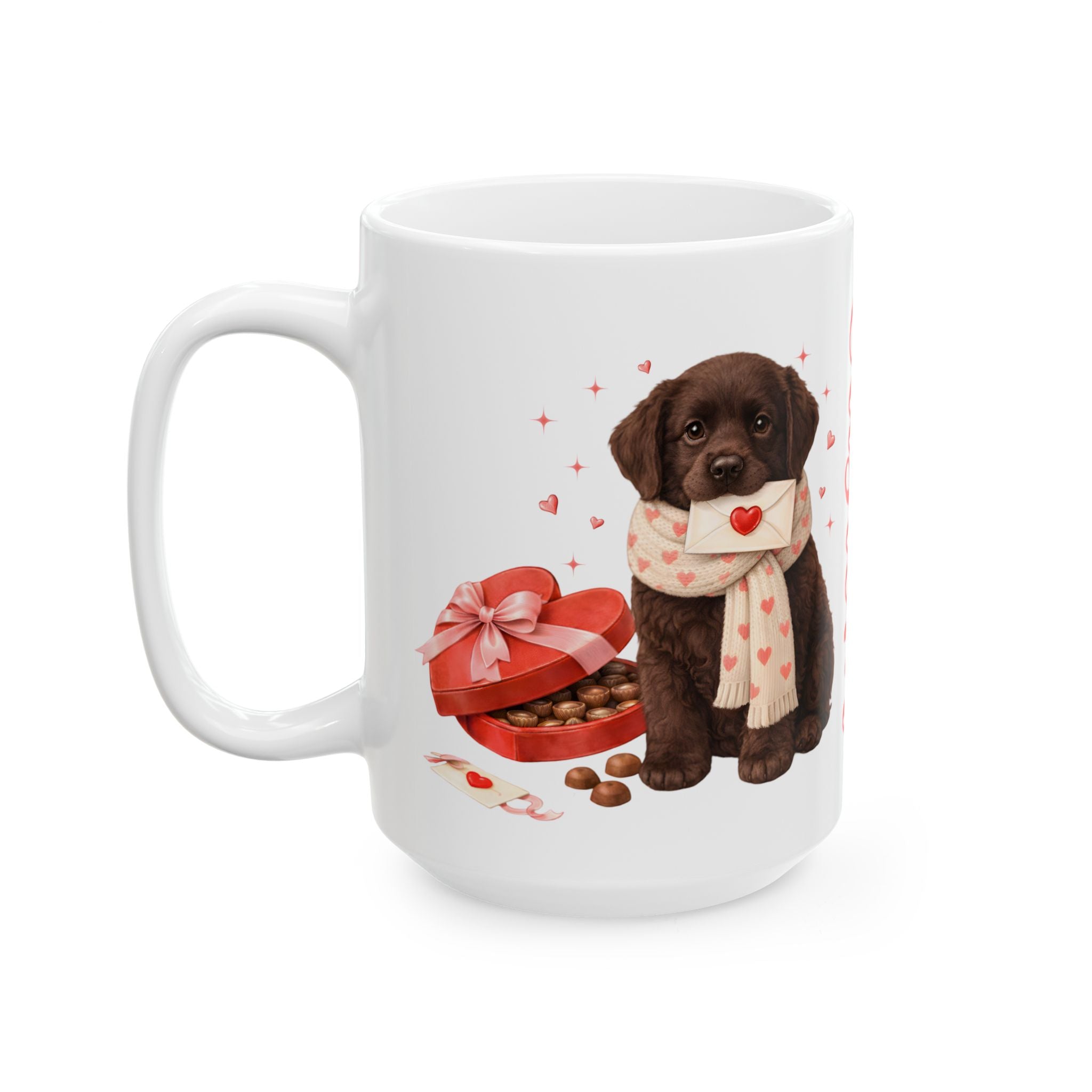 Custom Chocolate Lab Mug Personalized Name | Valentine Dog Lover Gift