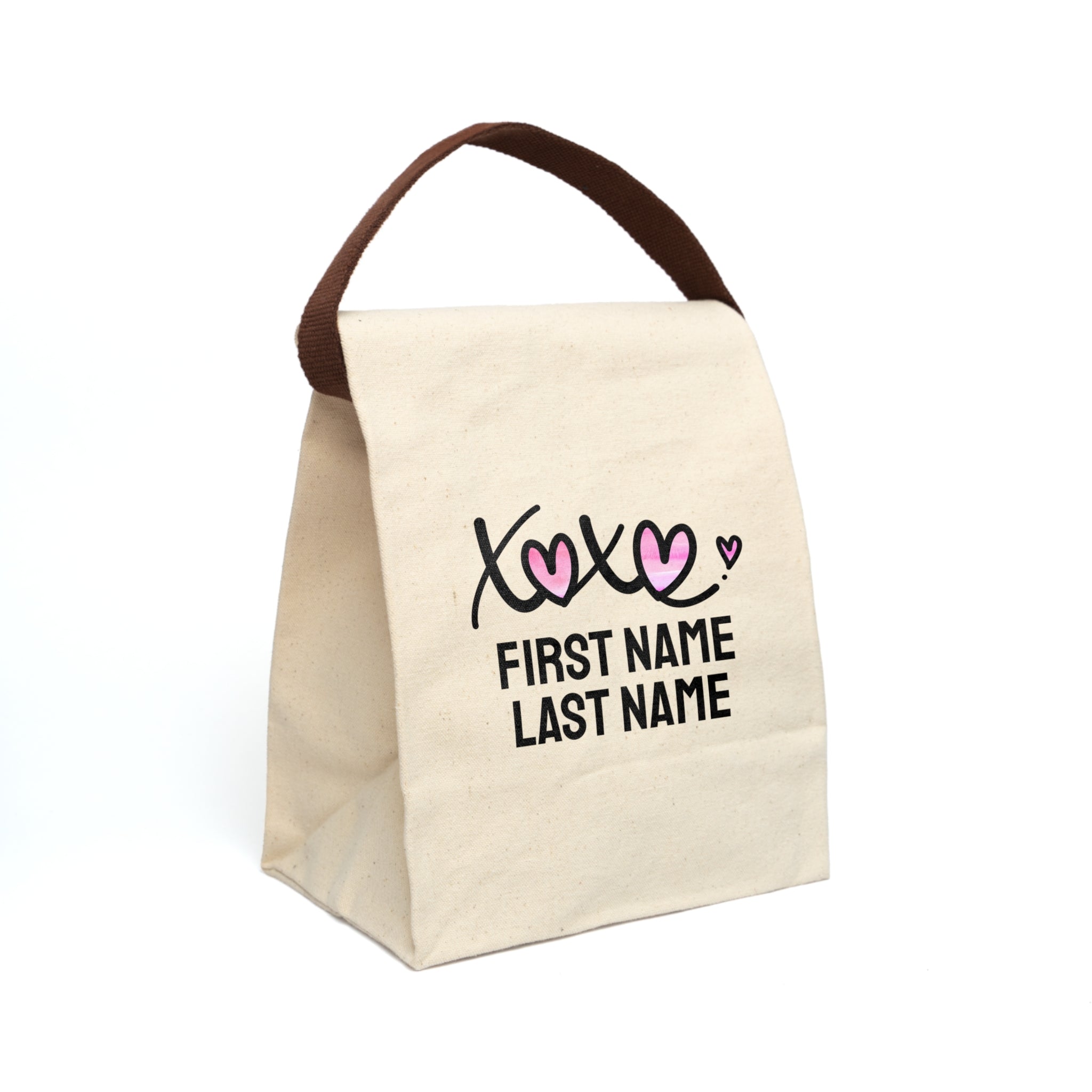 Personalized Lunch Bag Custom Canvas Tote for School or Work Eco Friendly Lunch Box Gift for Teachers Students Employees