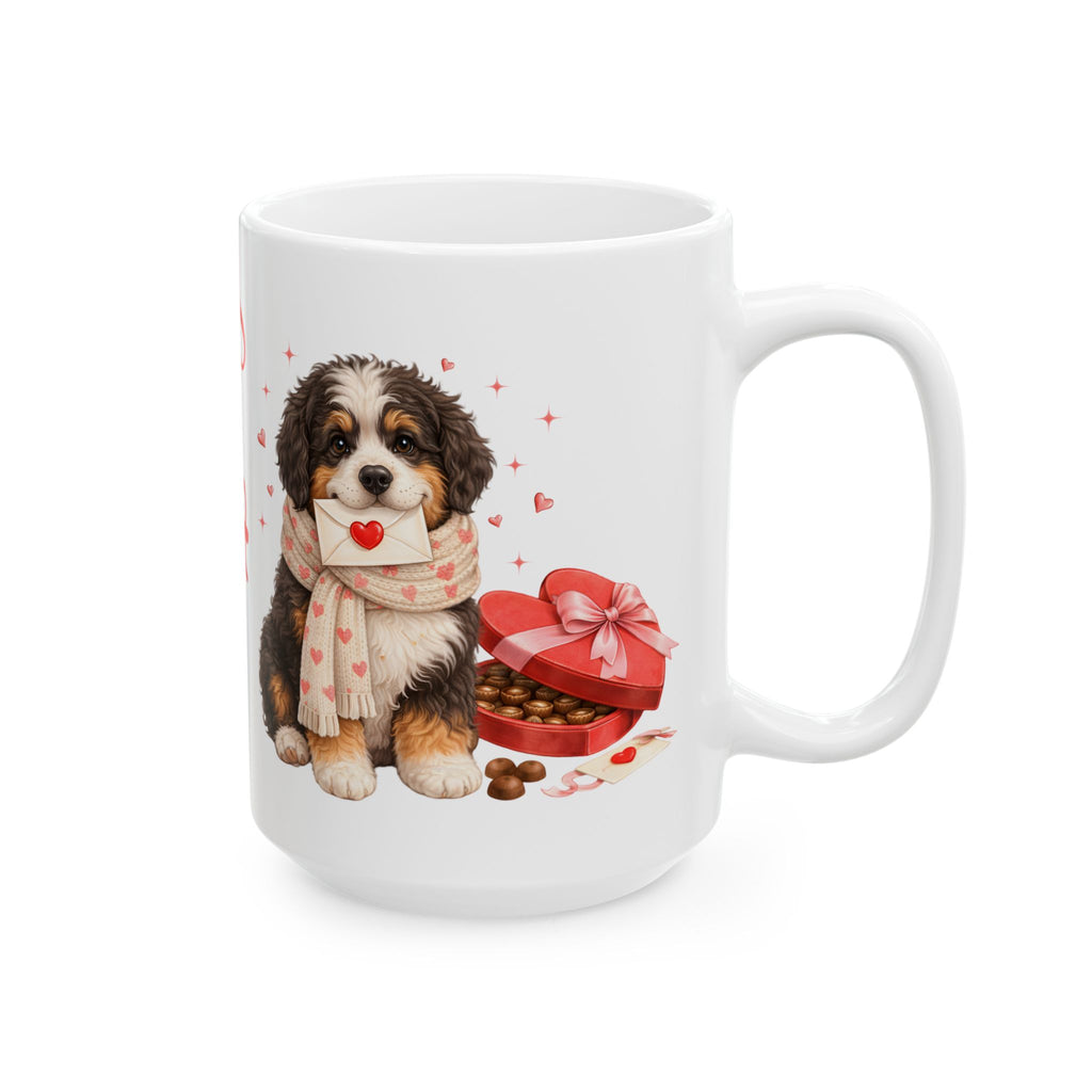 Custom Bernedoodle Mug Personalized Name | Valentine Dog Lover Gift
