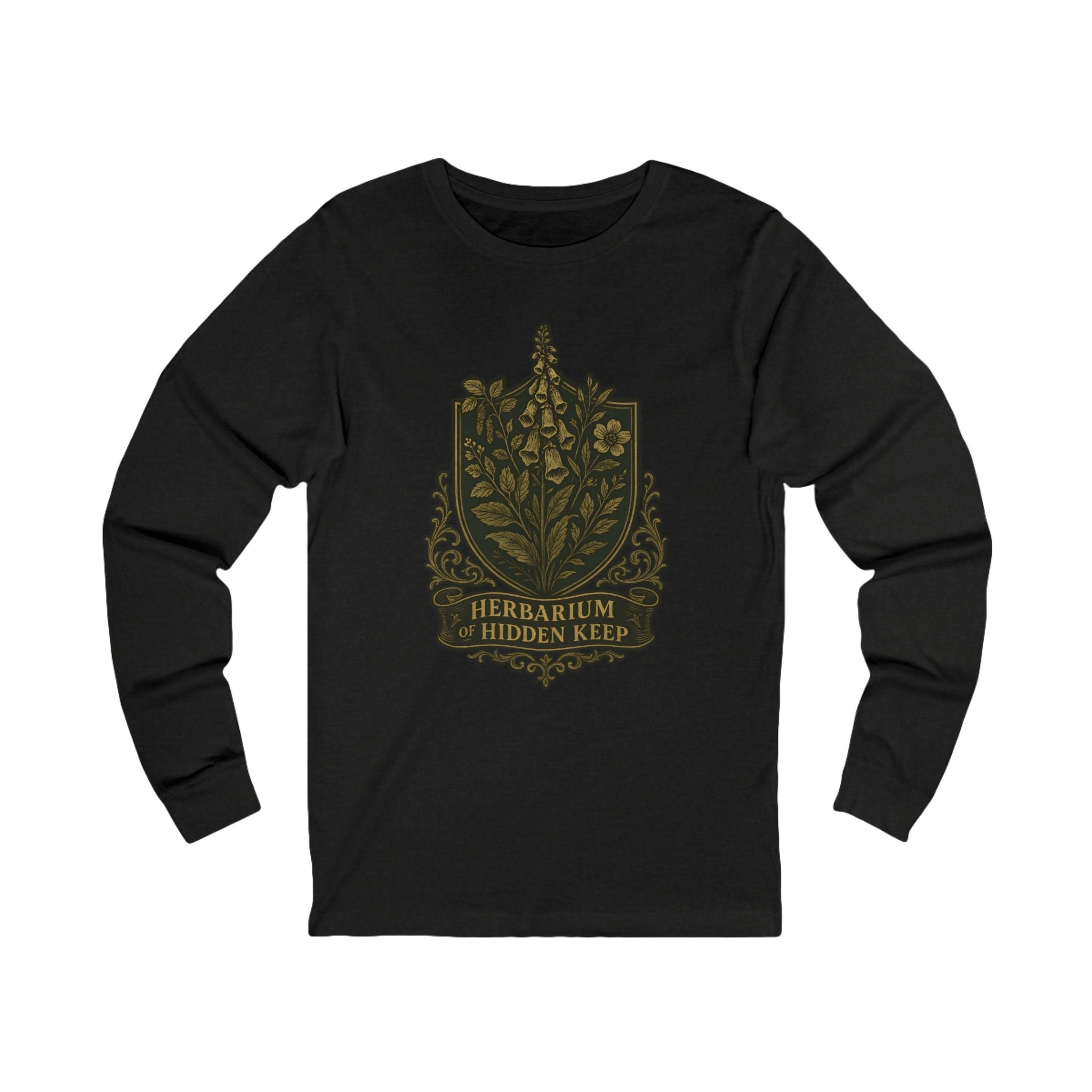 Herbarium of Hidden Keep Medieval Botanical | Castlecore Clothes Long Sleeve Shirt
