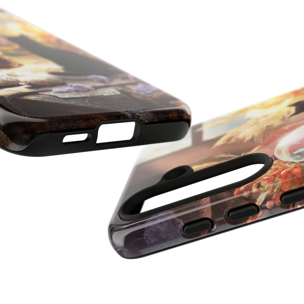 Crystal Phone case, Black Cat Case - Aesthetic Tough Case for Black Cat Lovers, Gift for Her, Witch Decor, Phone Protector, Home Vibes