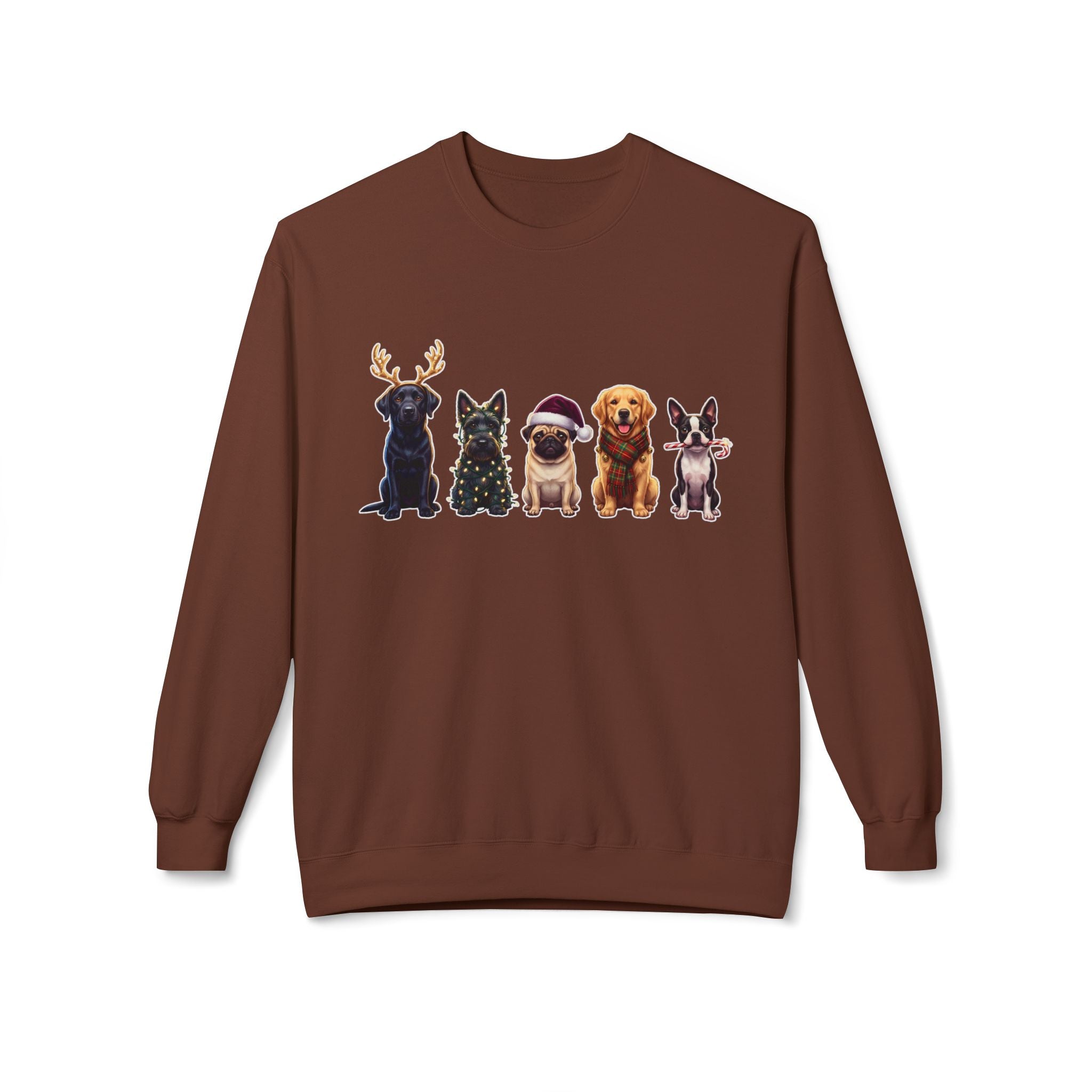 Santa Paws Crew Dog Christmas Pullover | Labrador Terrier Pug Golden Retriever Boston Terrier Gift