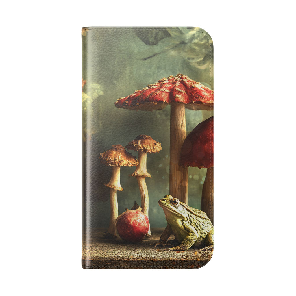 Mushroom & Frog Flip Phone Case — Cute Woodland Phone Cover
