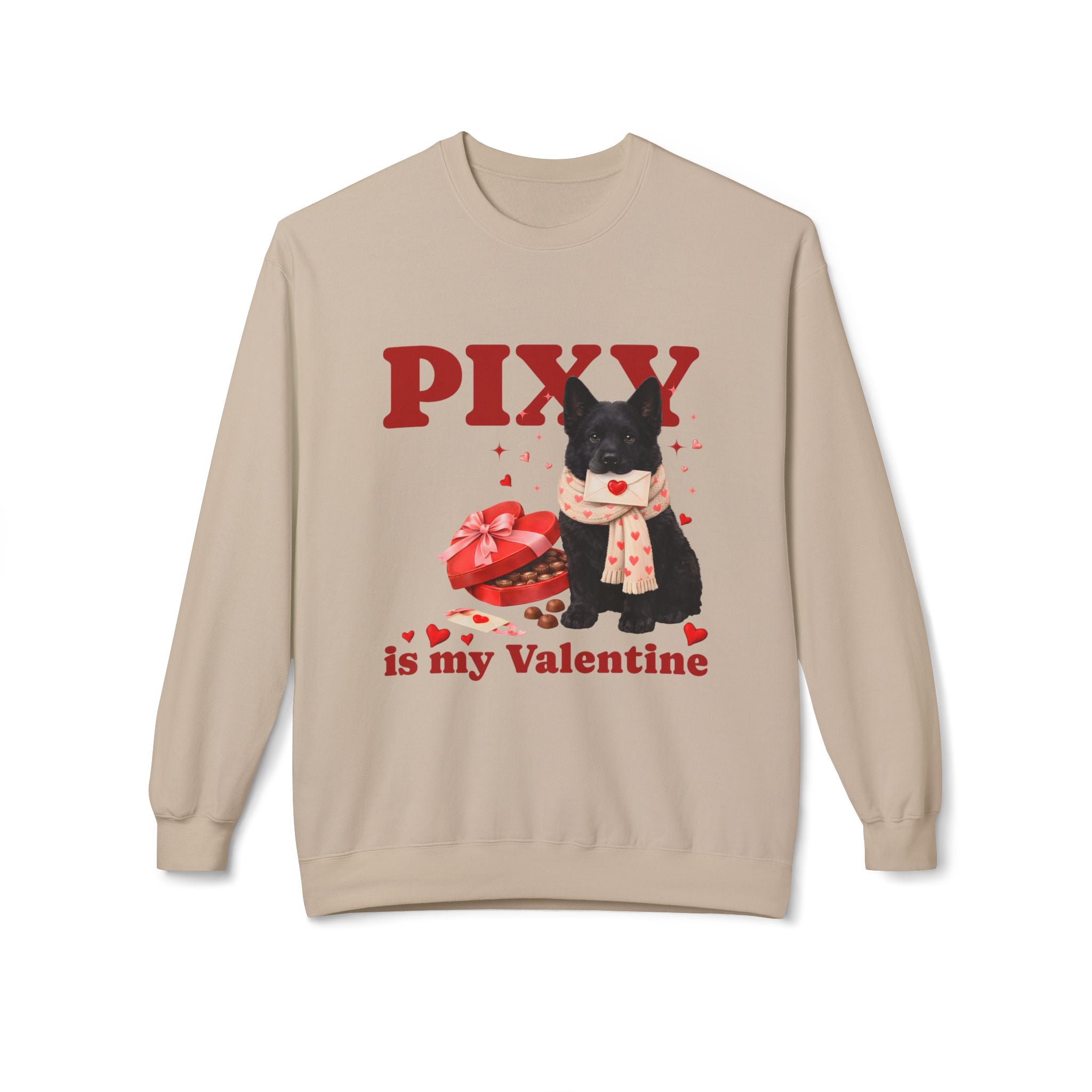 Matching Dog and Owner Valentine Outfit | Black German Shepherd Pullover Sweatshirt and Dog Hoodie Set