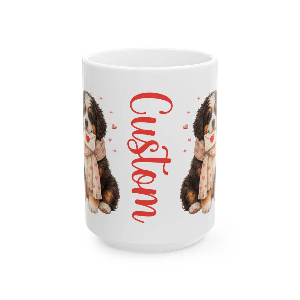 Custom Bernedoodle Mug Personalized Name | Valentine Dog Lover Gift