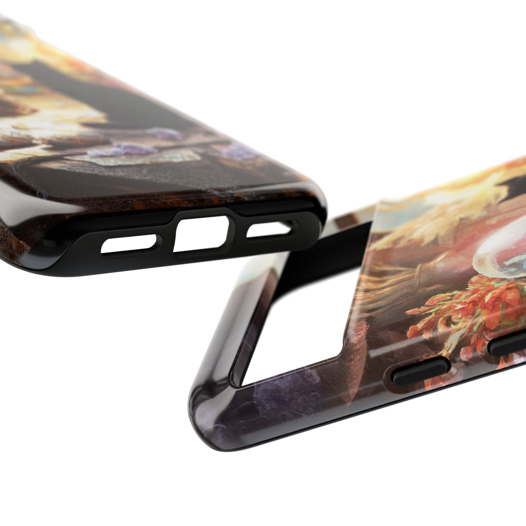 Crystal Phone case, Black Cat Case - Aesthetic Tough Case for Black Cat Lovers, Gift for Her, Witch Decor, Phone Protector, Home Vibes