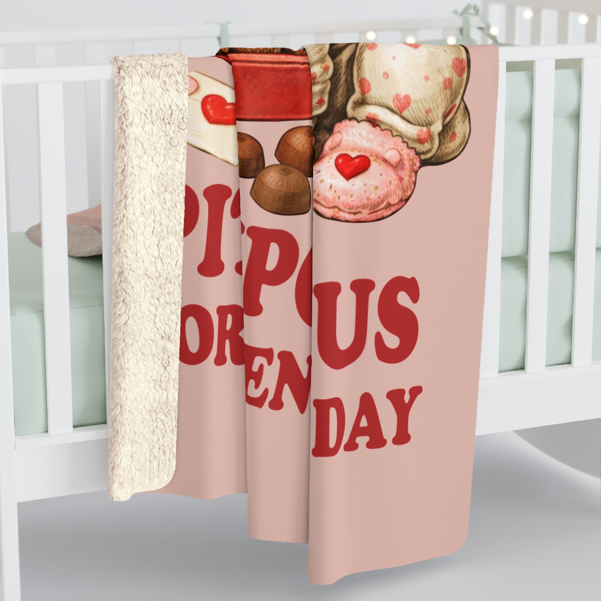 Valentine Shirt I Want a Pittipotamus | Pitbull Valentine Sherpa Blanket Gift