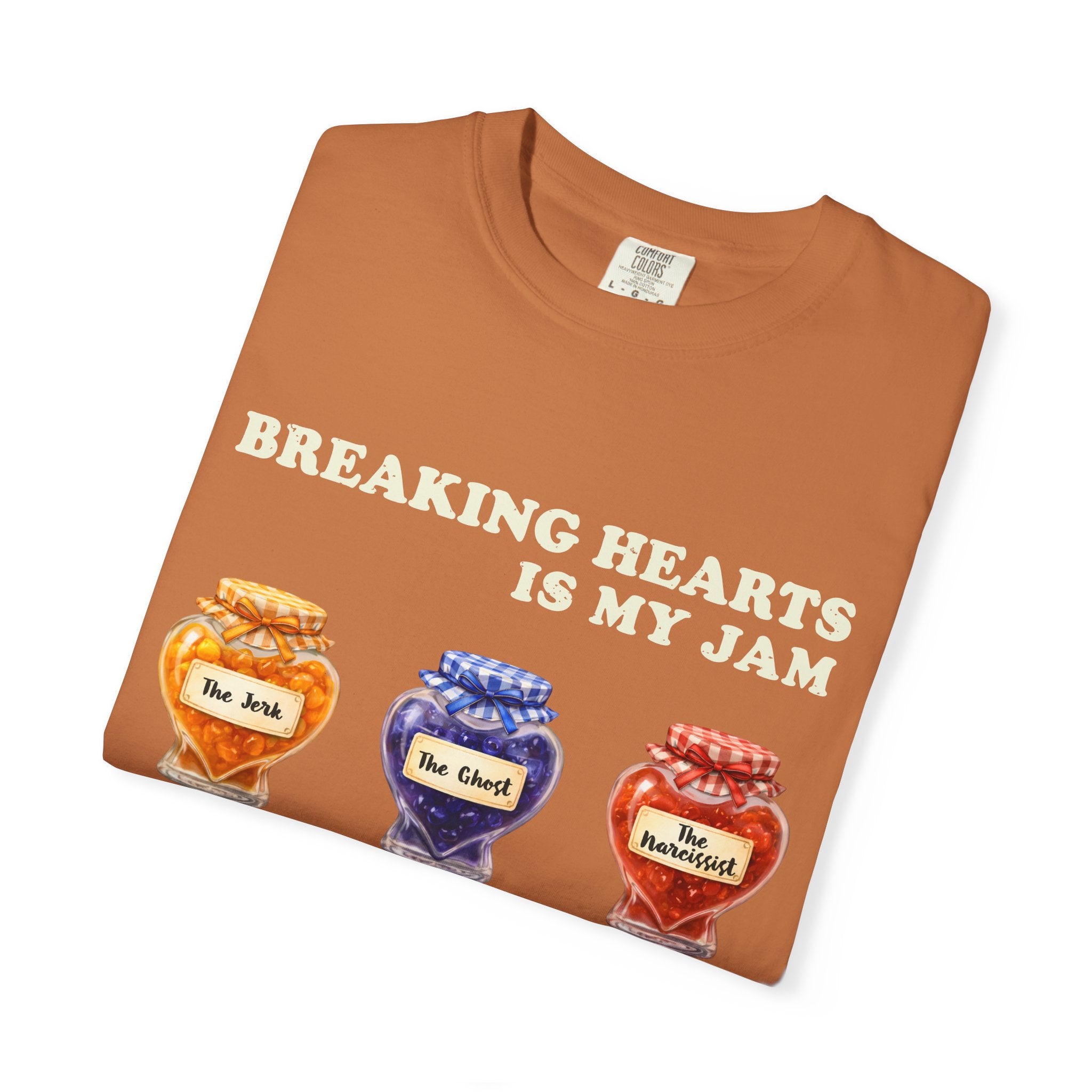 Valentines Day Shirt Comfort Colors Breaking Hearts Is My Jam T-Shirt | Anti Valentine Jam Jars Graphic Tee