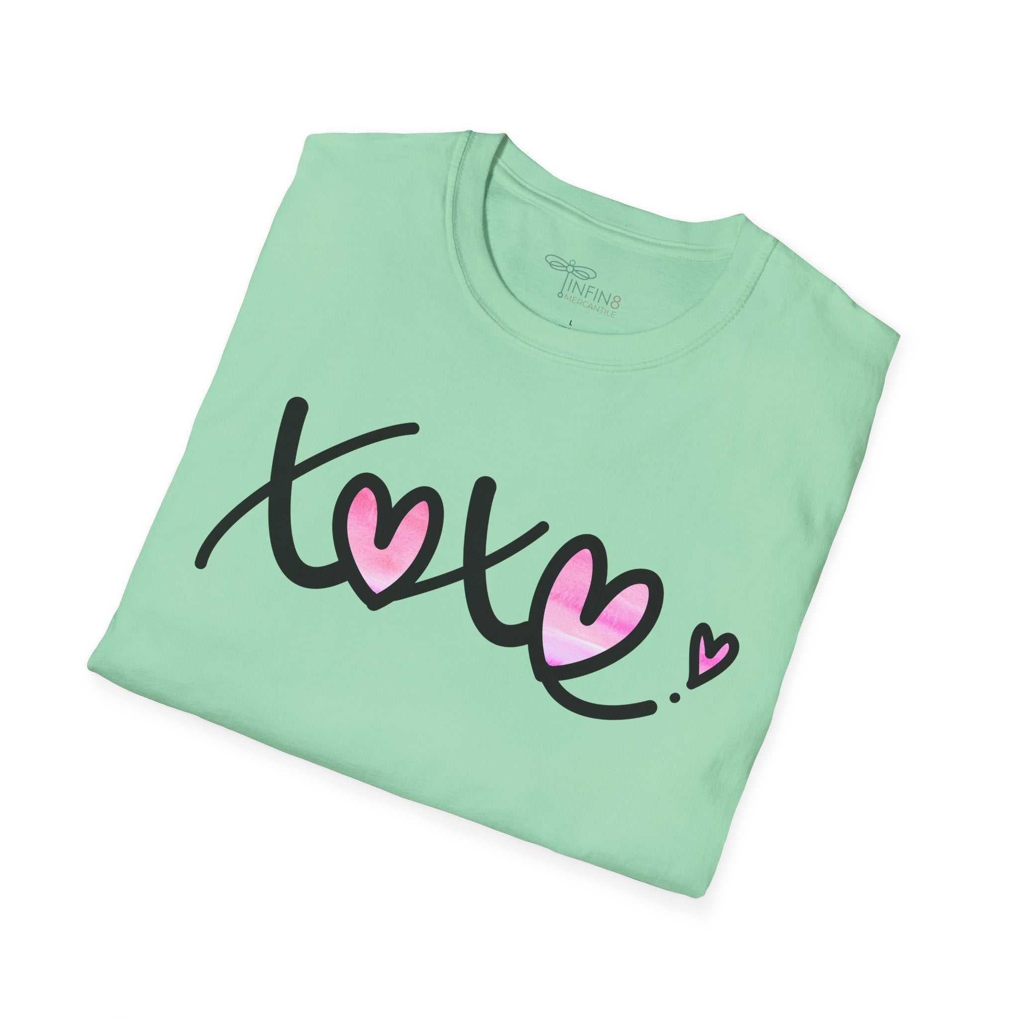 Valentines Day Shirt XOXO | Hugs and Kisses Gift for Her Pink Heart Shirt