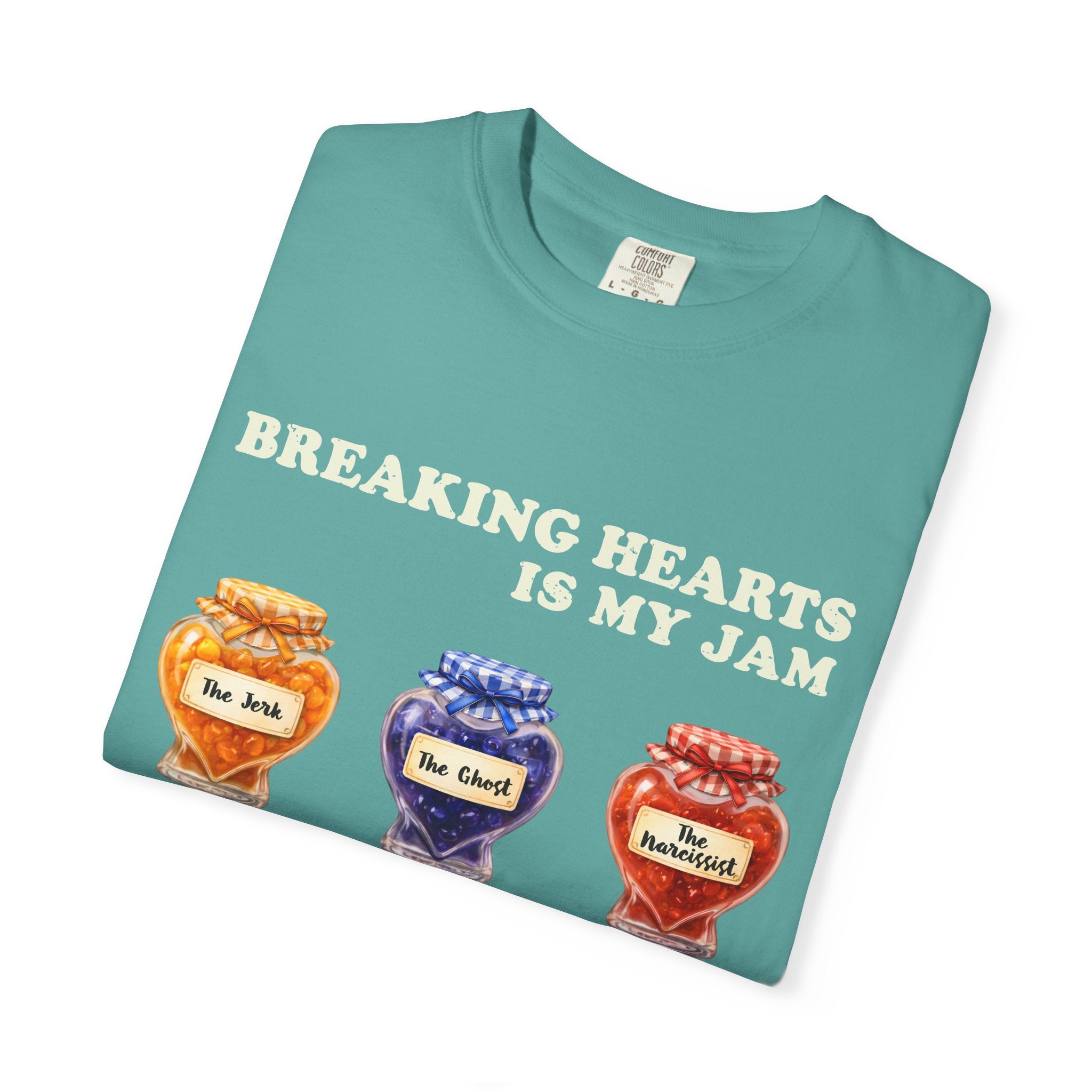 Valentines Day Shirt Comfort Colors Breaking Hearts Is My Jam T-Shirt | Anti Valentine Jam Jars Graphic Tee