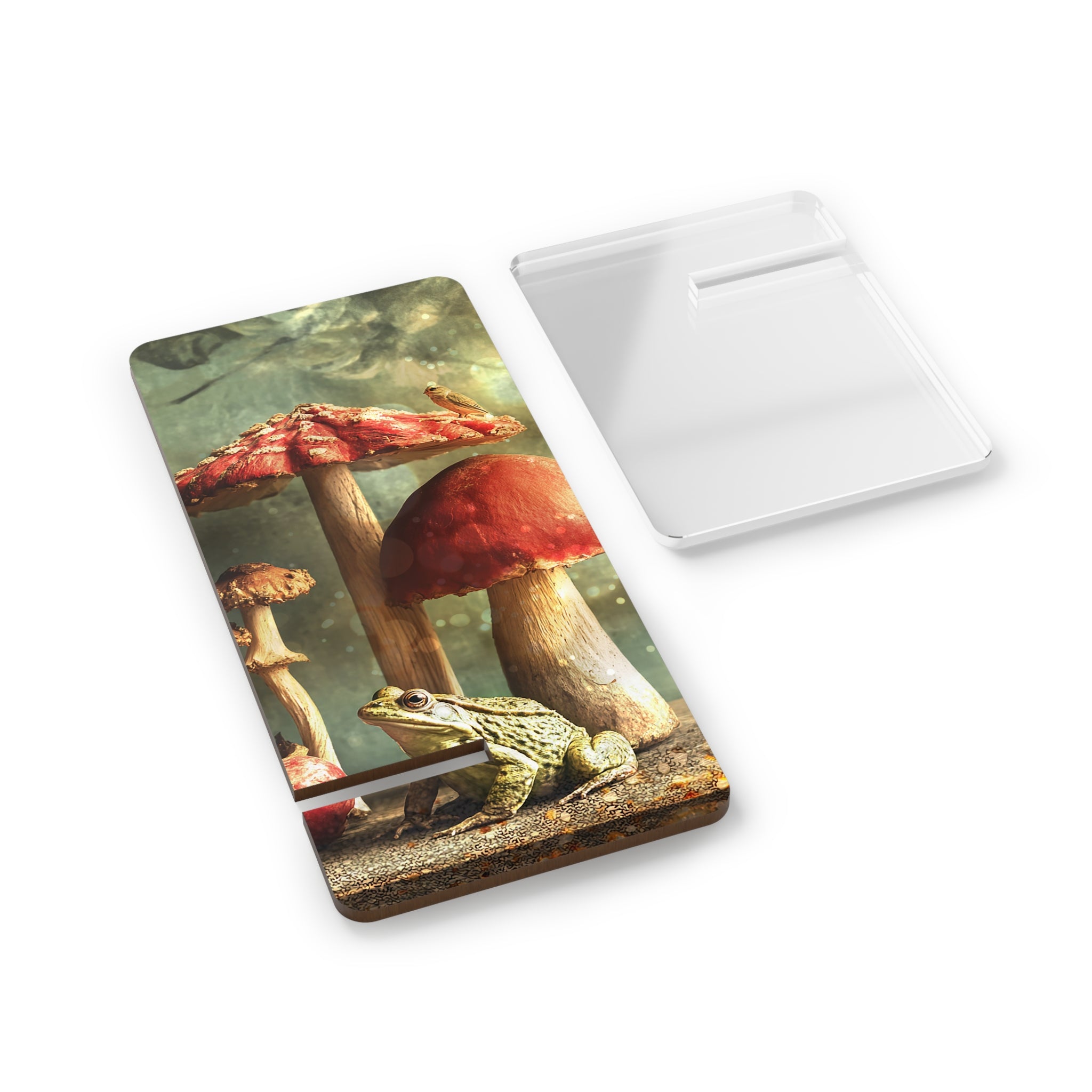 Toad Mushroom Phone Stand Whimsical Desk Decor, Cottagecore Gift for Her, Toad Lover Accessory, Toad and Stools phone holder