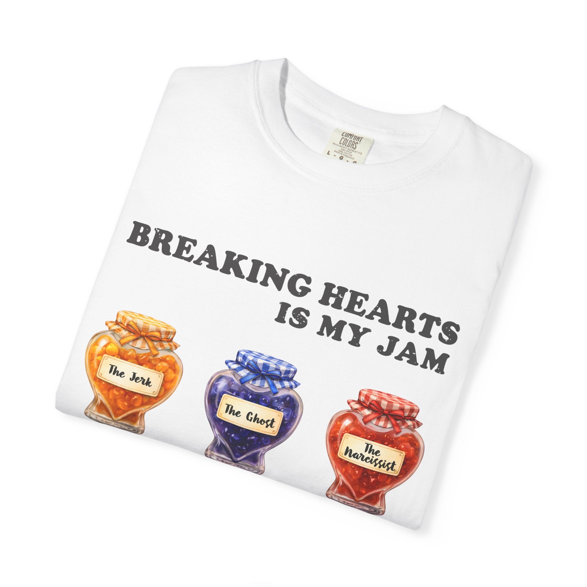 Valentines Day Shirt Comfort Colors Breaking Hearts Is My Jam T-Shirt | Anti Valentine Jam Jars Graphic Tee
