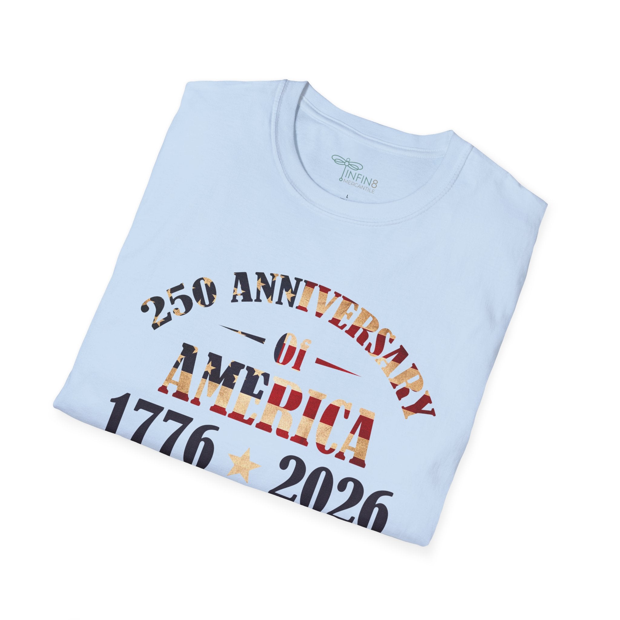 American 1776-2026 250th Anniversary Soft style Tee | Patriotic Fourth of July Shirt, USA Independence Bicentennial Gift