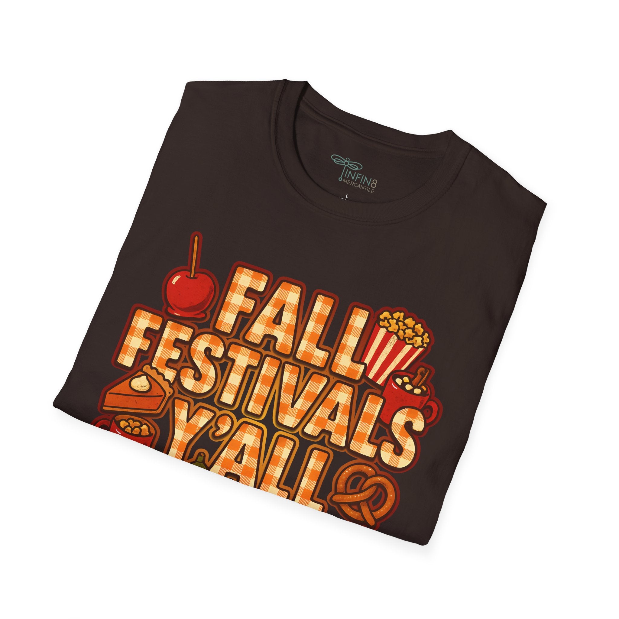 Fall Festivals Yall Shirt Cozy Fall Food Tee Gingham Autumn | Festival Shirt
