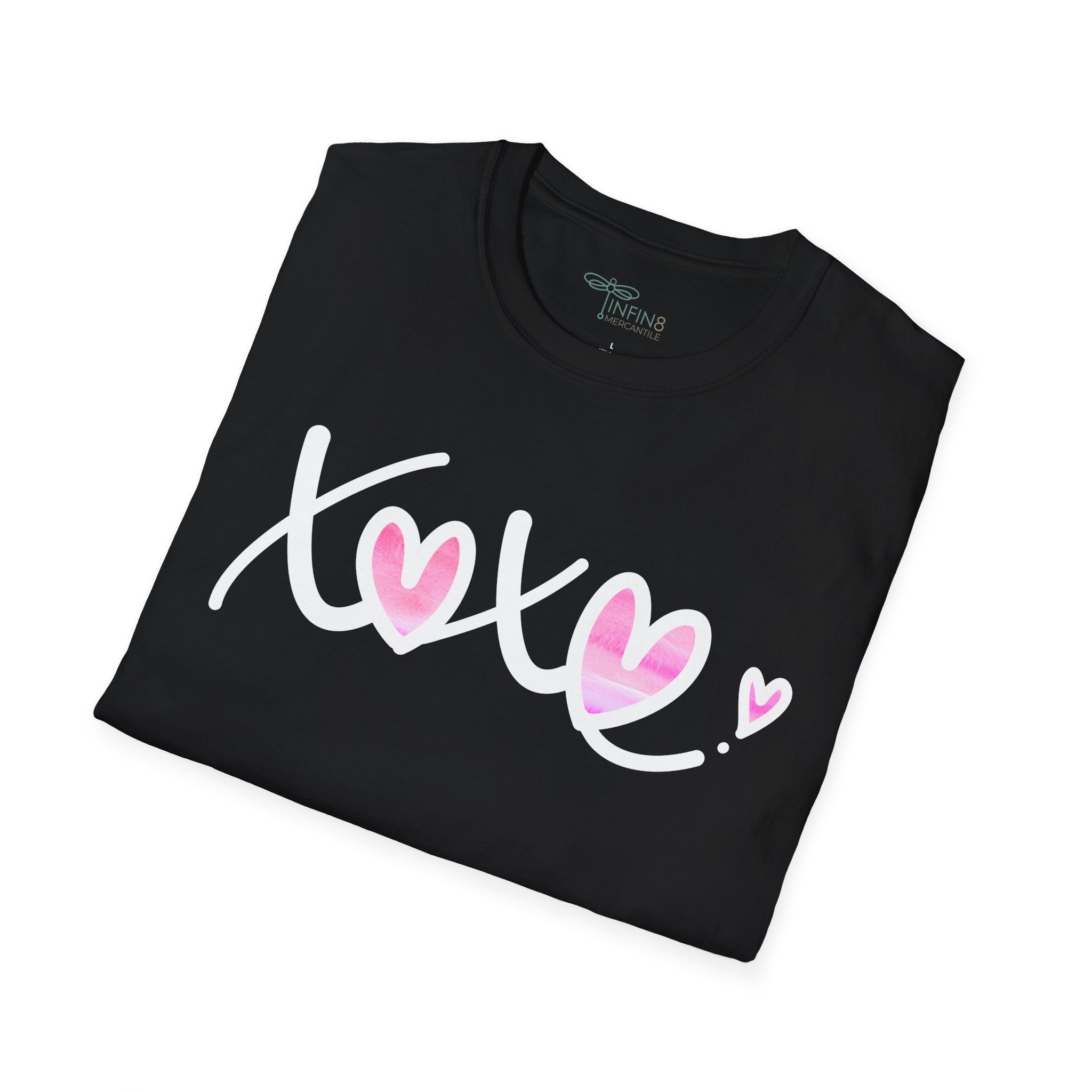 Valentines Day Shirt XOXO | Hugs and Kisses Gift for Her Pink Heart Shirt