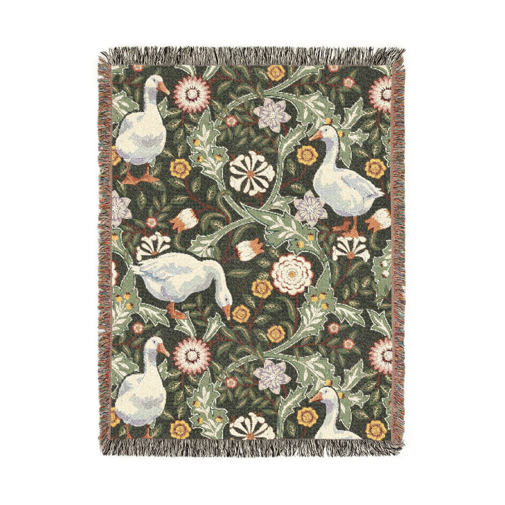 Thistle & Wing | Verdant Bloom Woven Blanket Printify