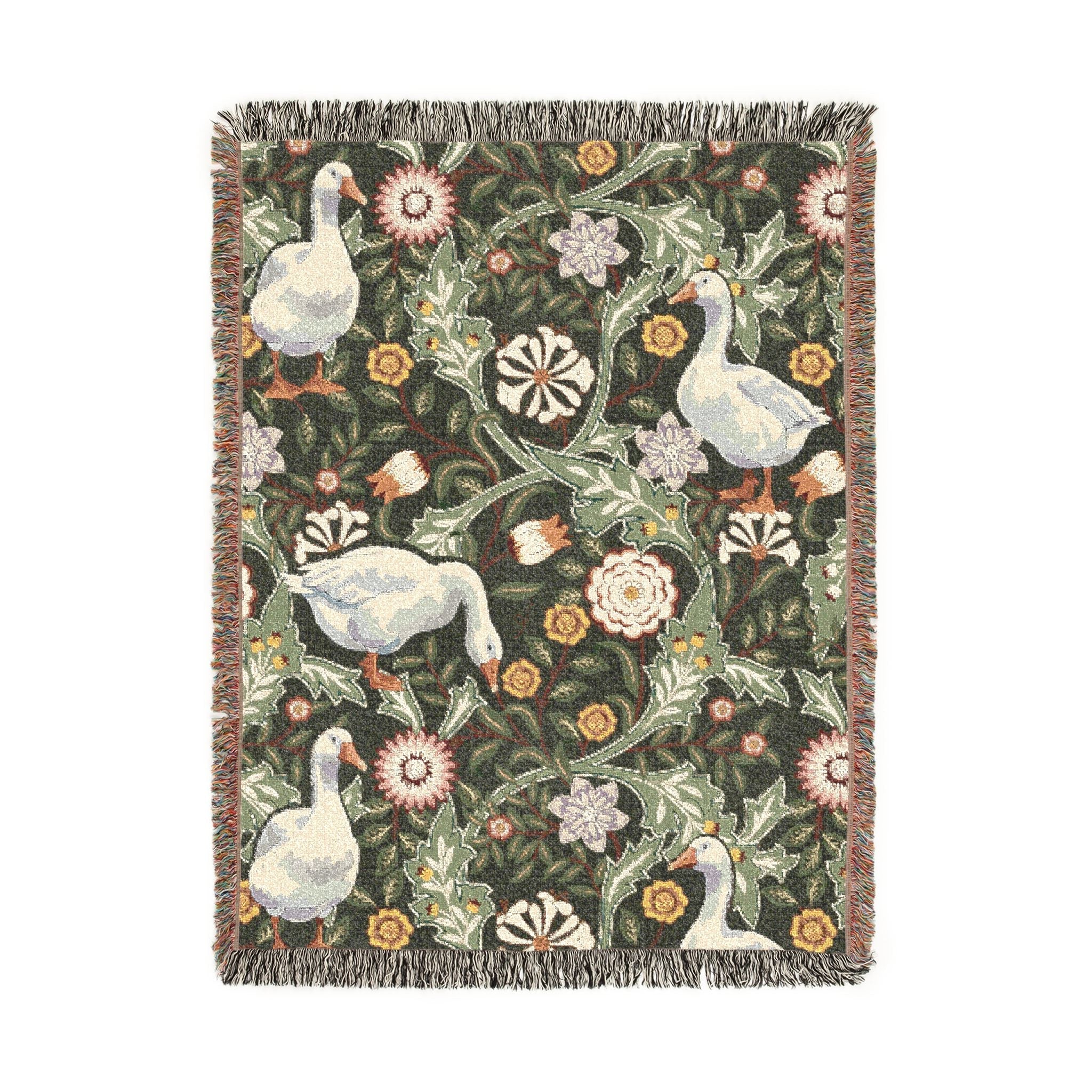 Thistle & Wing | Verdant Bloom Woven Blanket Printify