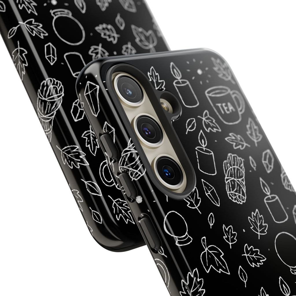 Spiritual Doodles Case, Crystal Phone case, Spiritual Doodles Case - Tough Case for Crystals Lovers, Gift for Her, Witch Decor, Phone Vibes