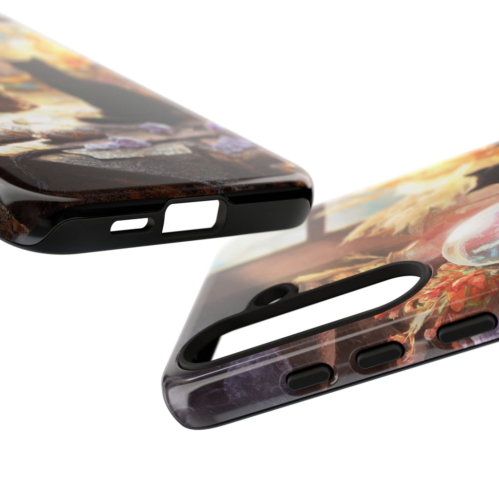 Crystal Phone case, Black Cat Case - Aesthetic Tough Case for Black Cat Lovers, Gift for Her, Witch Decor, Phone Protector, Home Vibes