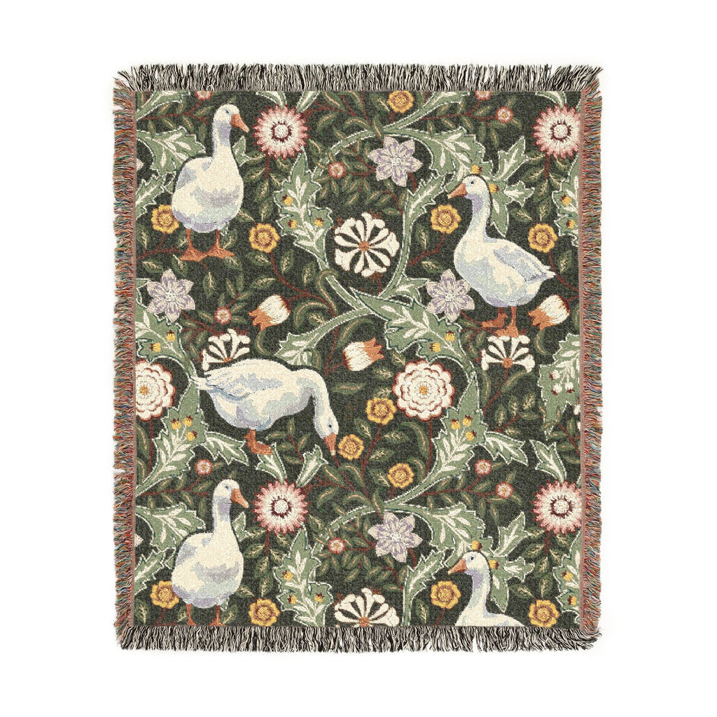 Thistle & Wing | Verdant Bloom Woven Blanket Printify
