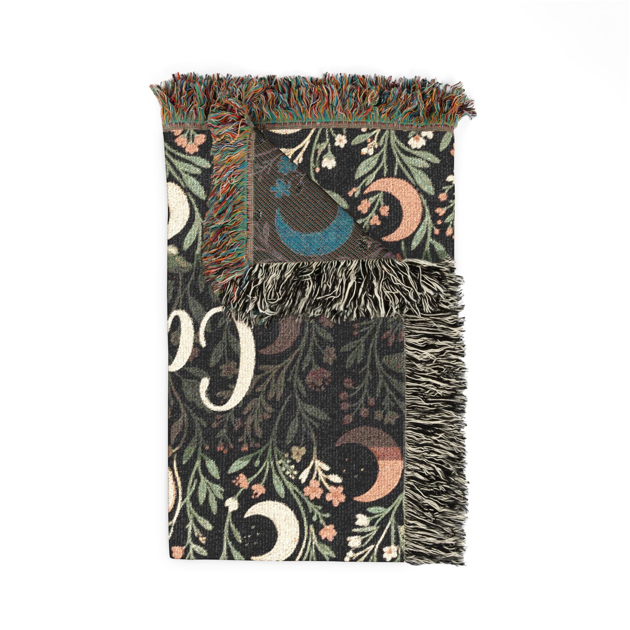 Lunar Moth Garden Woven Blanket