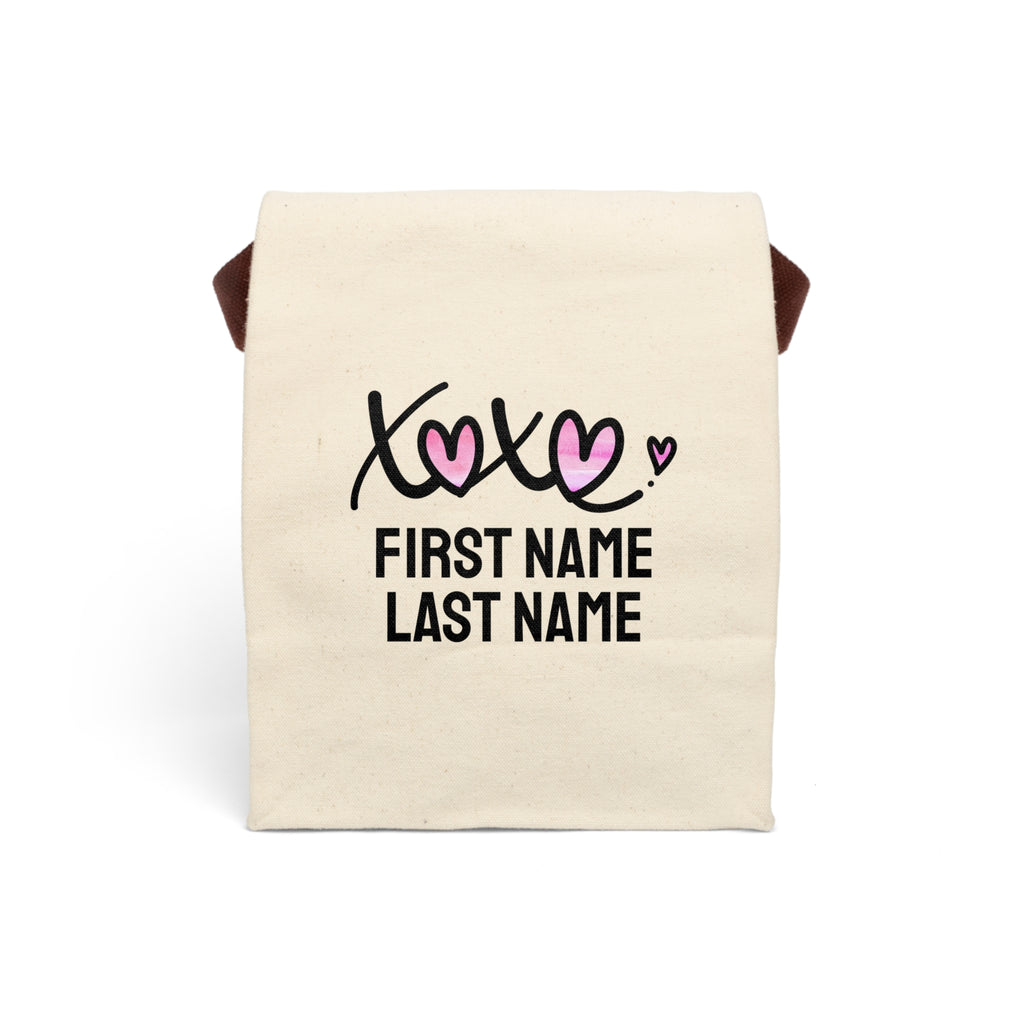 Personalized Lunch Bag Custom Canvas Tote for School or Work Eco Friendly Lunch Box Gift for Teachers Students Employees