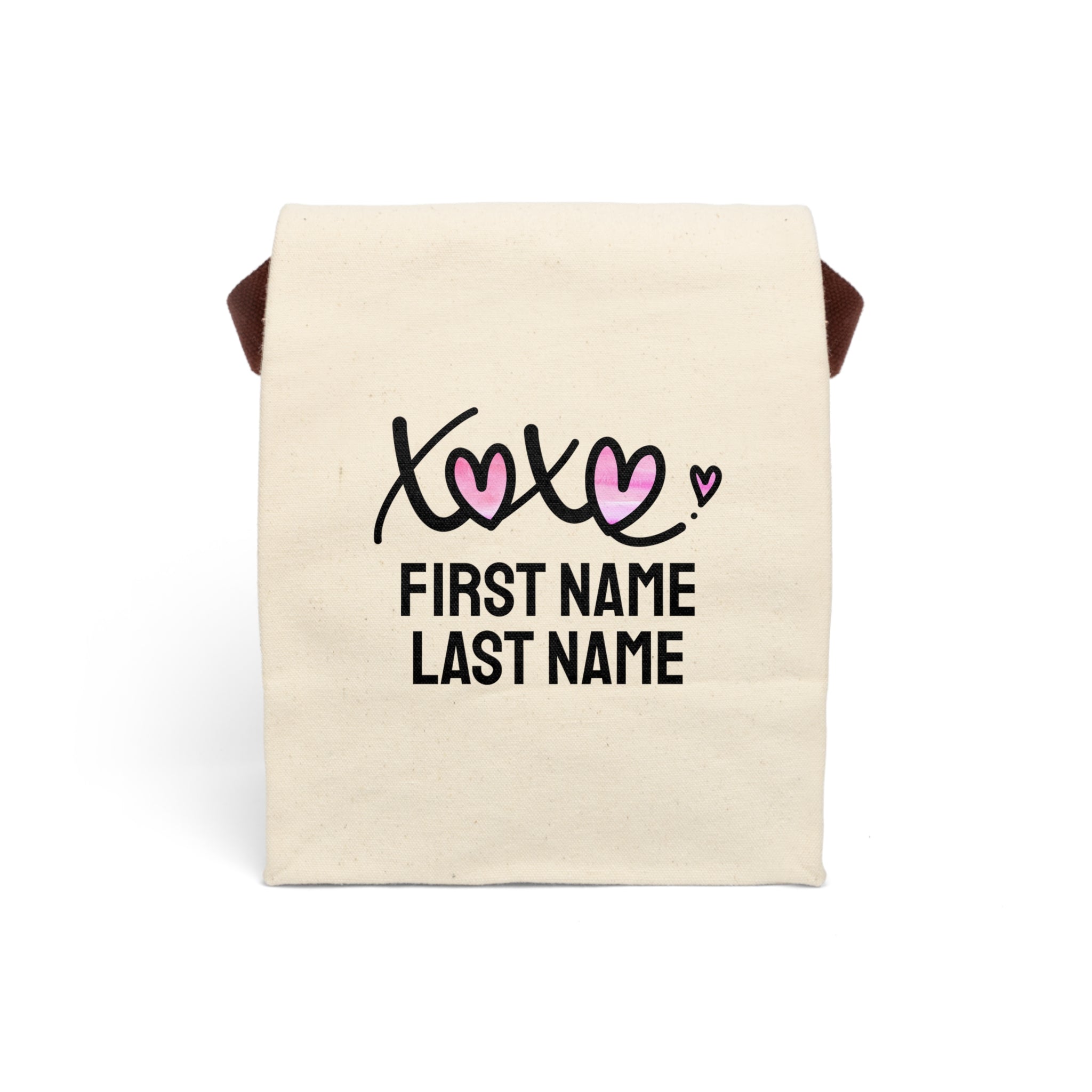Personalized Lunch Bag Custom Canvas Tote for School or Work Eco Friendly Lunch Box Gift for Teachers Students Employees