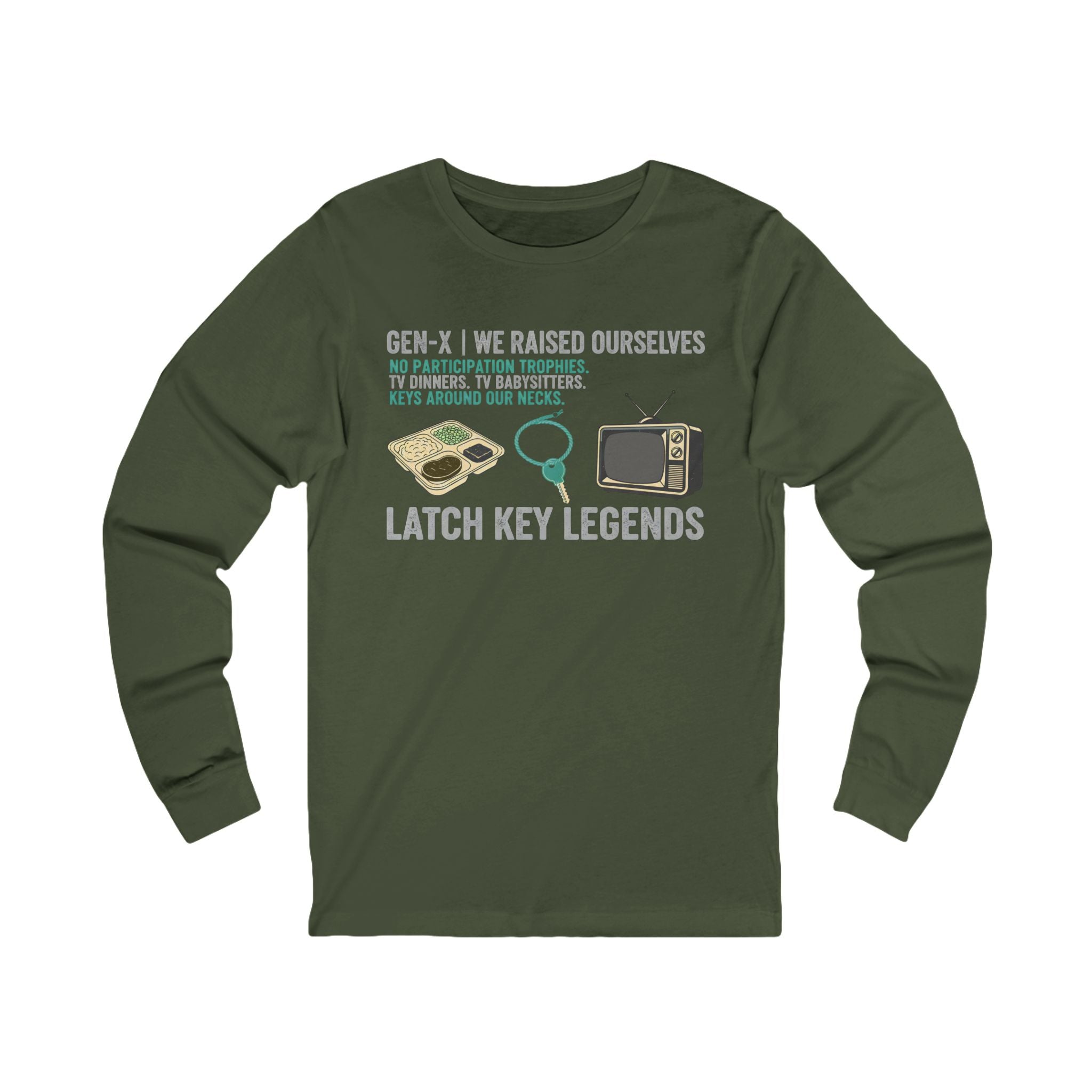 Gen-X Latchkey Legends Shirt | We Raised Ourselves Retro 80s Long Sleeve Tee for Gen Xers