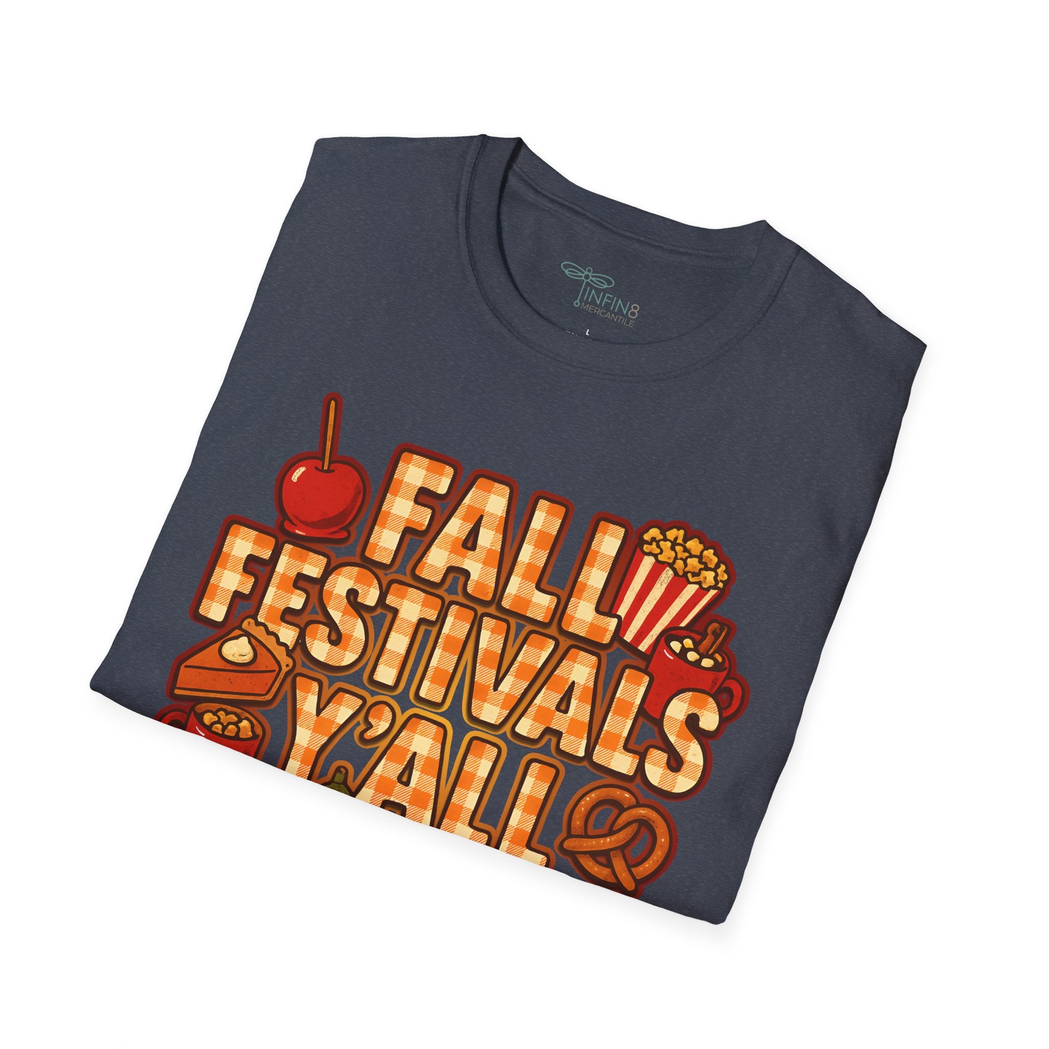 Fall Festivals Yall Shirt Cozy Fall Food Tee Gingham Autumn | Festival Shirt