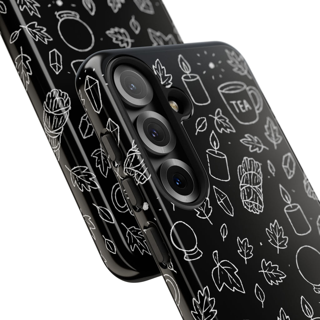 Spiritual Doodles Case, Crystal Phone case, Spiritual Doodles Case - Tough Case for Crystals Lovers, Gift for Her, Witch Decor, Phone Vibes