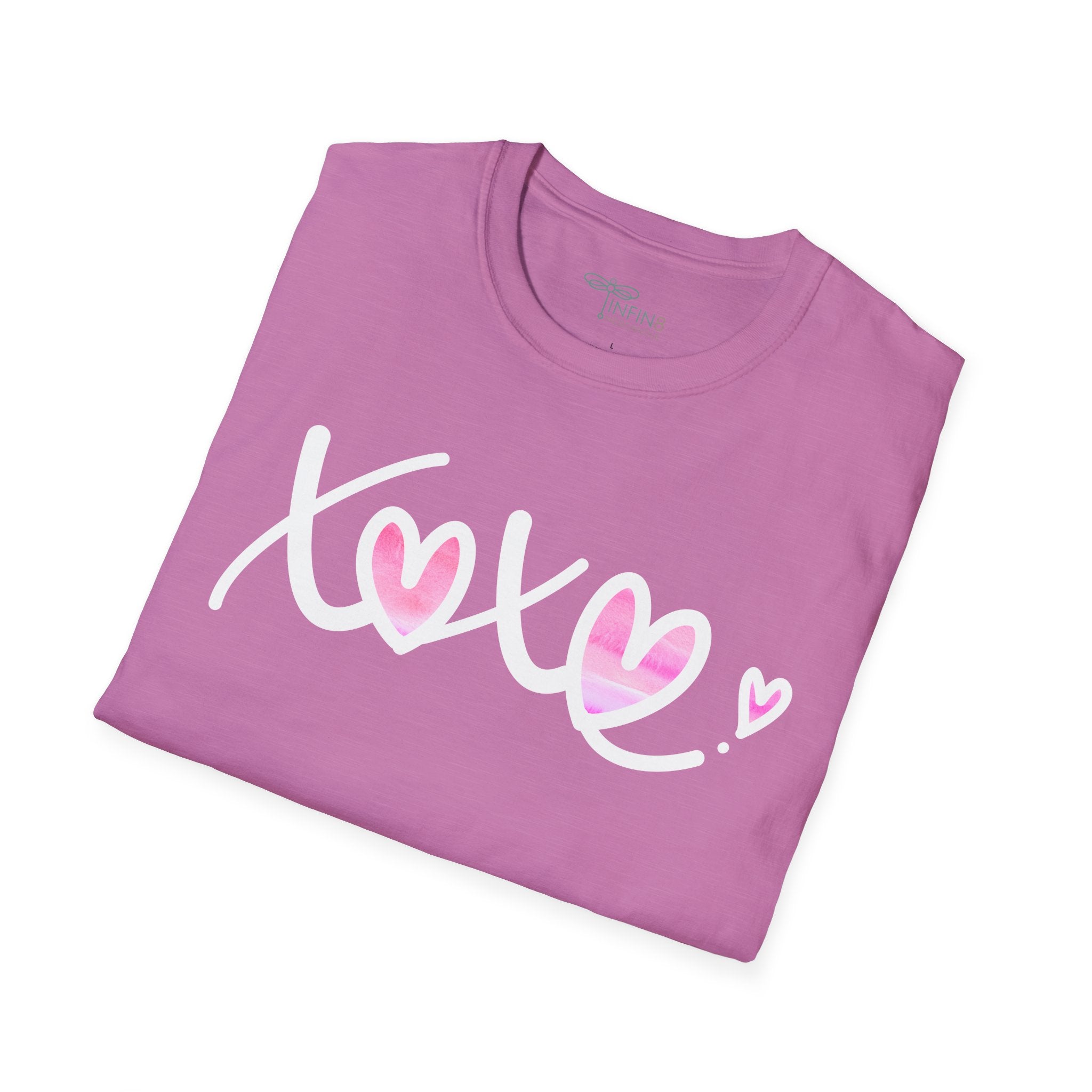 Valentines Day Shirt XOXO | Hugs and Kisses Gift for Her Pink Heart Shirt