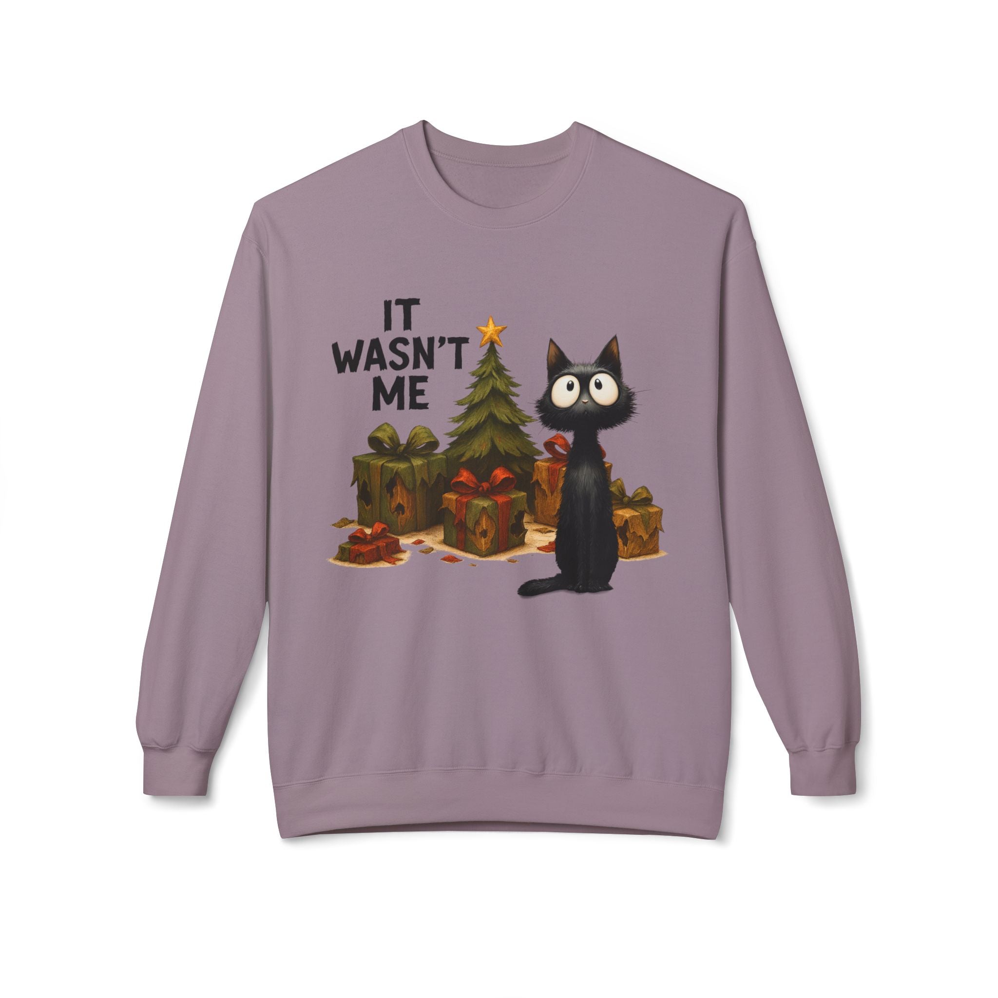 Frazzled Black Cat Christmas Pullover | Funny Holiday Cat Lover Sweatshirt