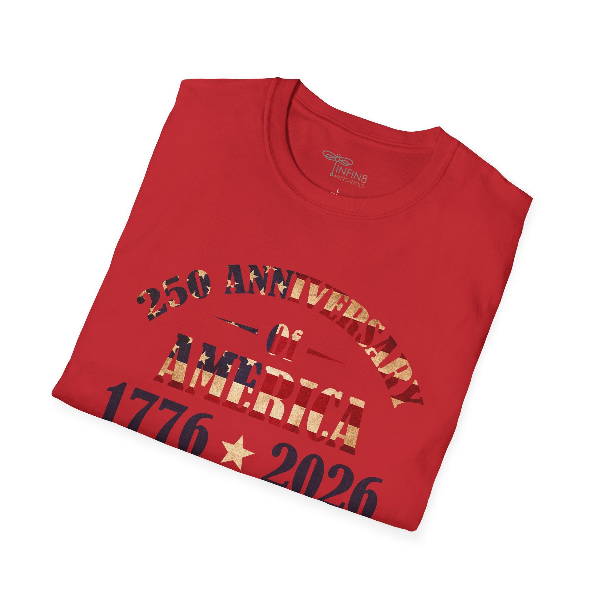American 1776-2026 250th Anniversary Soft style Tee | Patriotic Fourth of July Shirt, USA Independence Bicentennial Gift